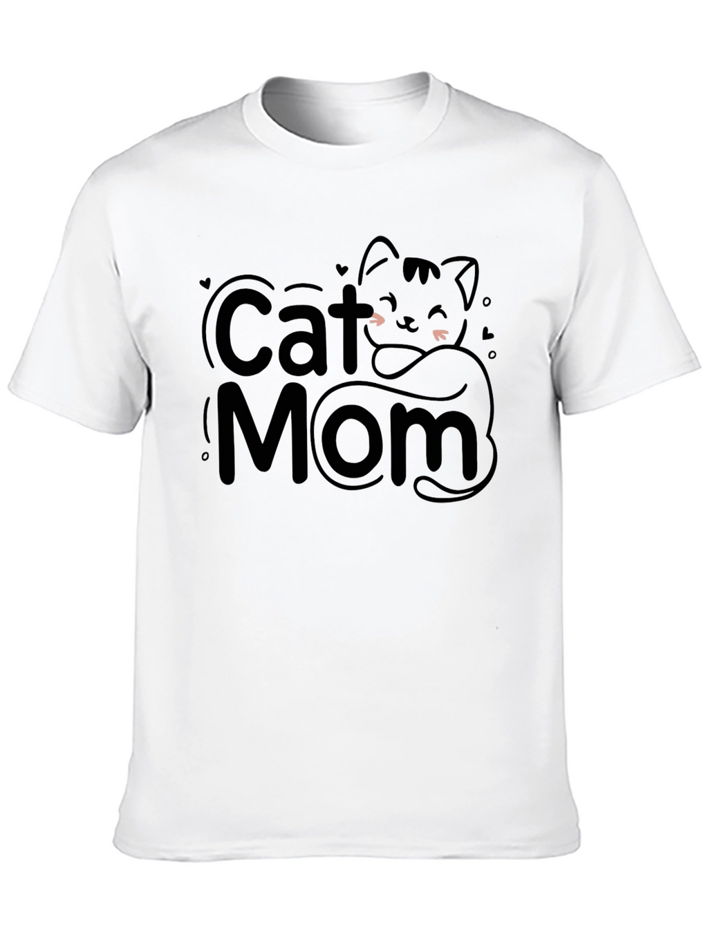 Cat Mom Black Graphic Tee