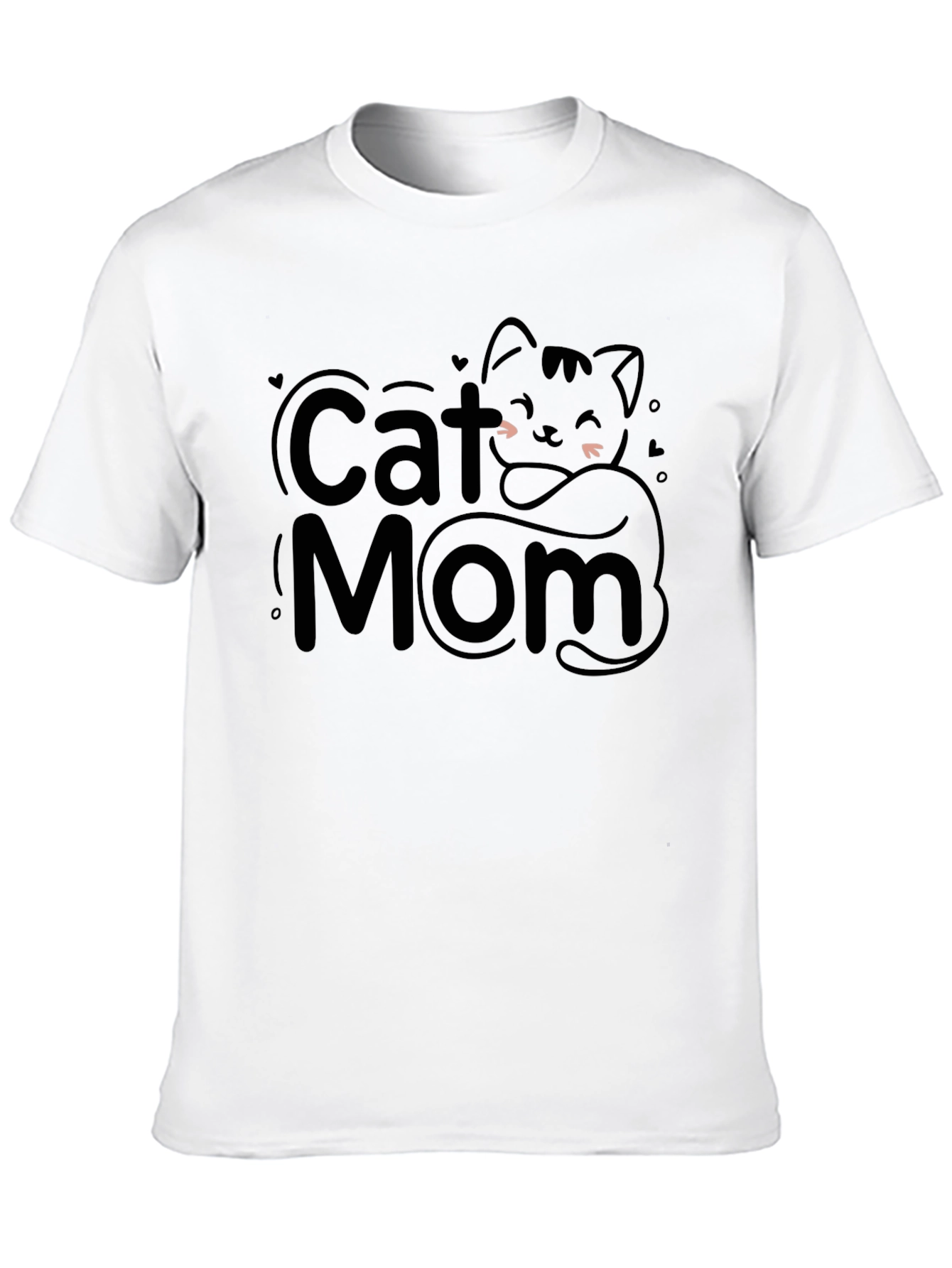 Cat Mom Black Graphic Tee