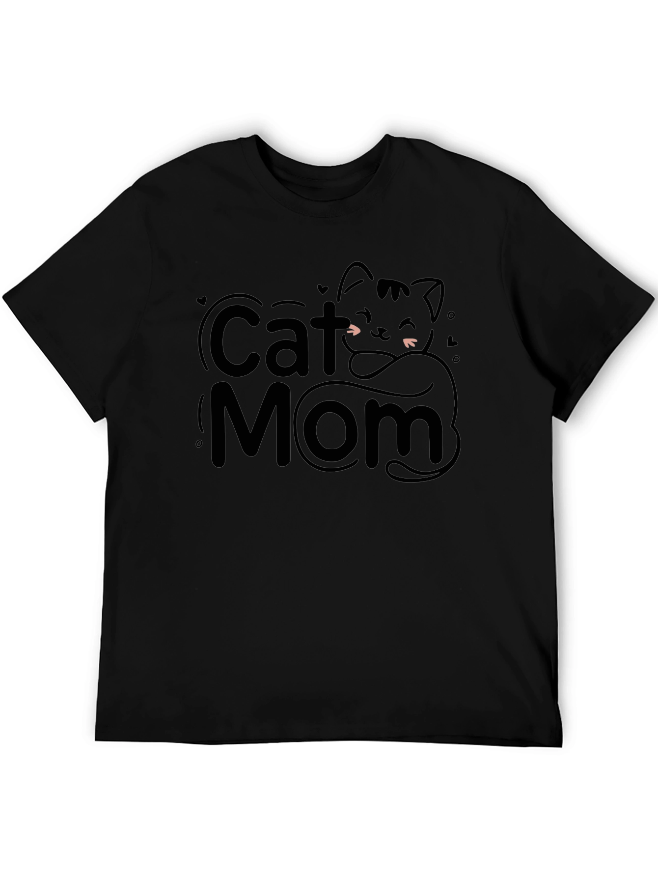 Cat Mom Black Graphic Tee