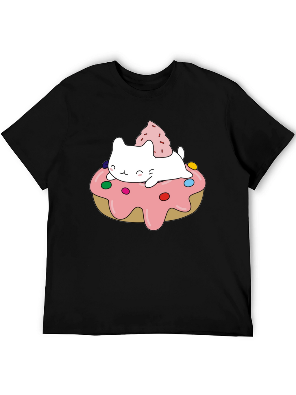 Cute Cat Donut T-Shirt - Sweet Style