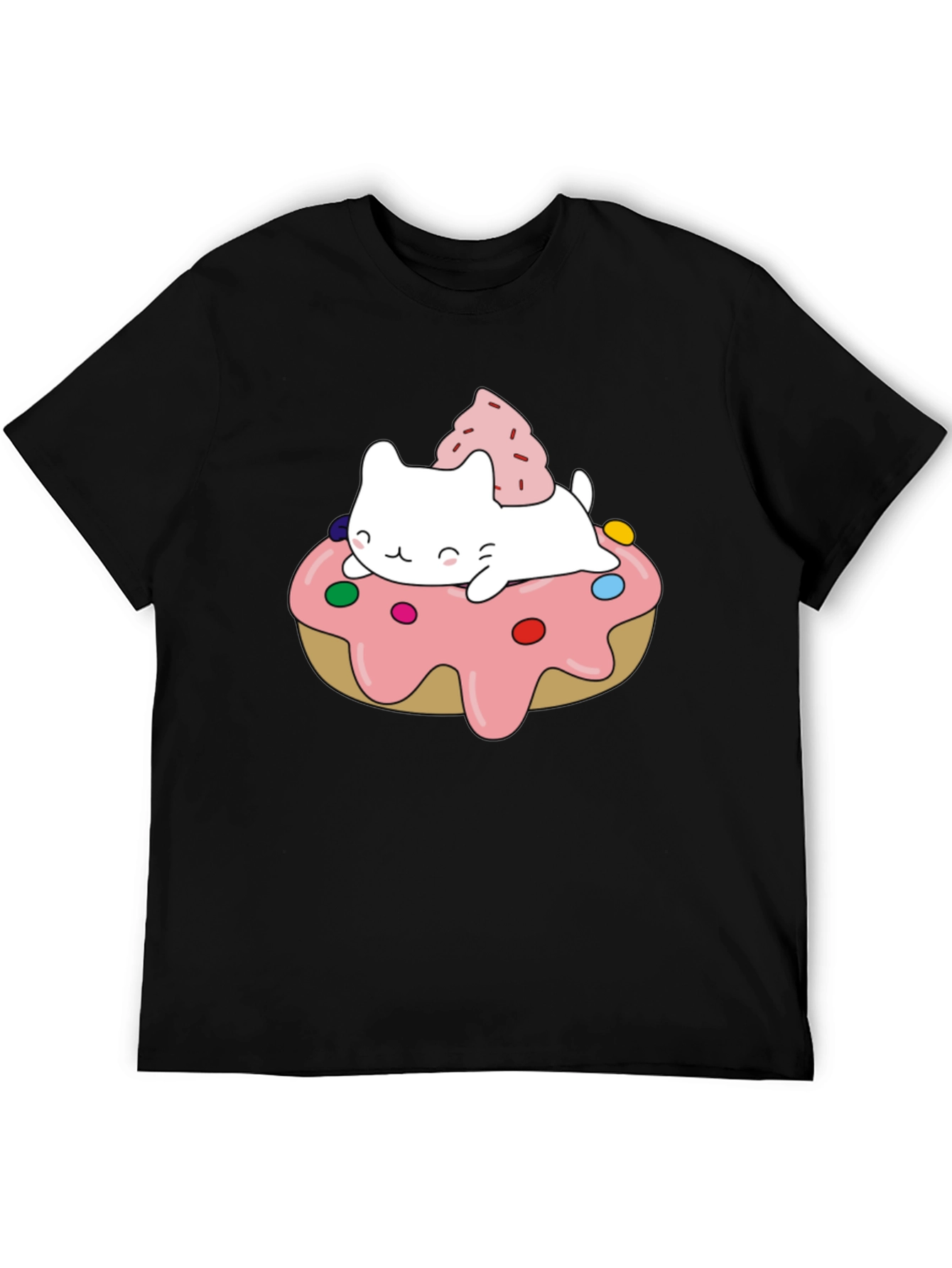 Cute Cat Donut T-Shirt - Sweet Style