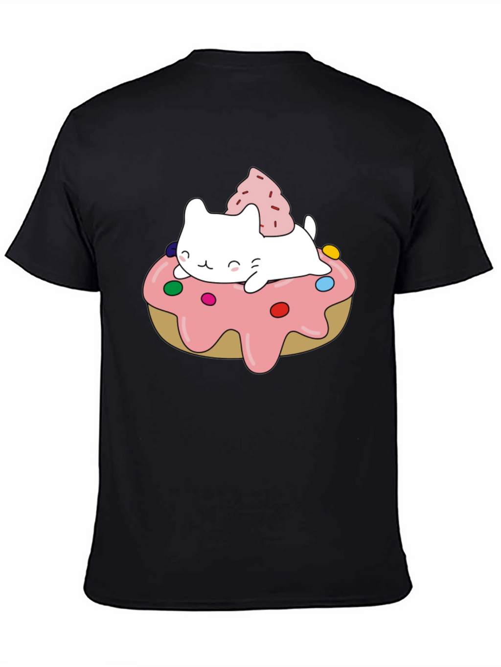 Cute Cat Donut T-Shirt - Sweet Style