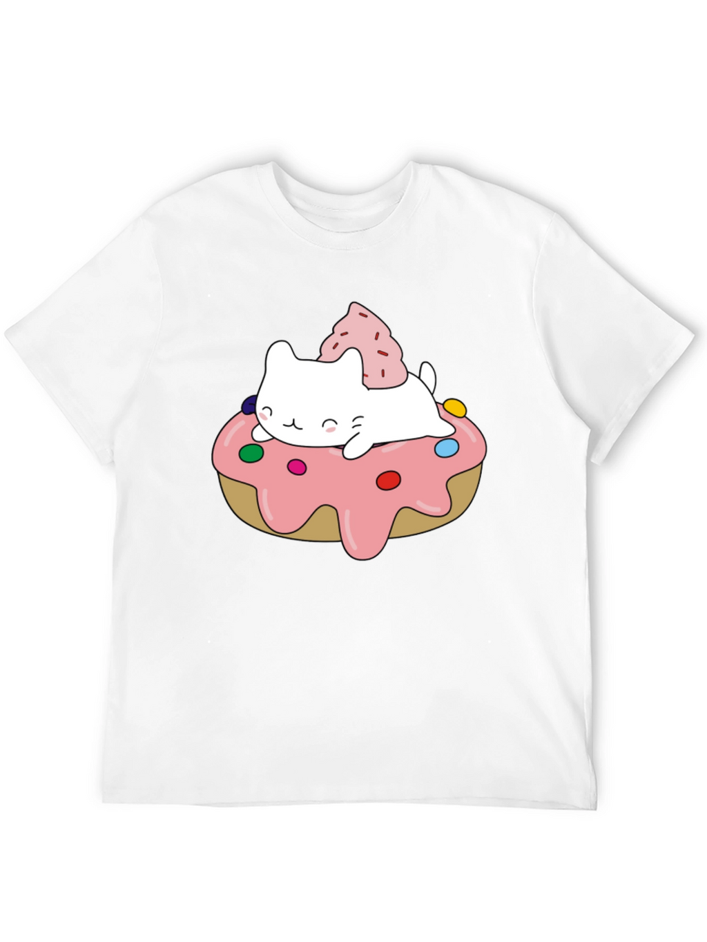 Cute Cat Donut T-Shirt - Sweet Style