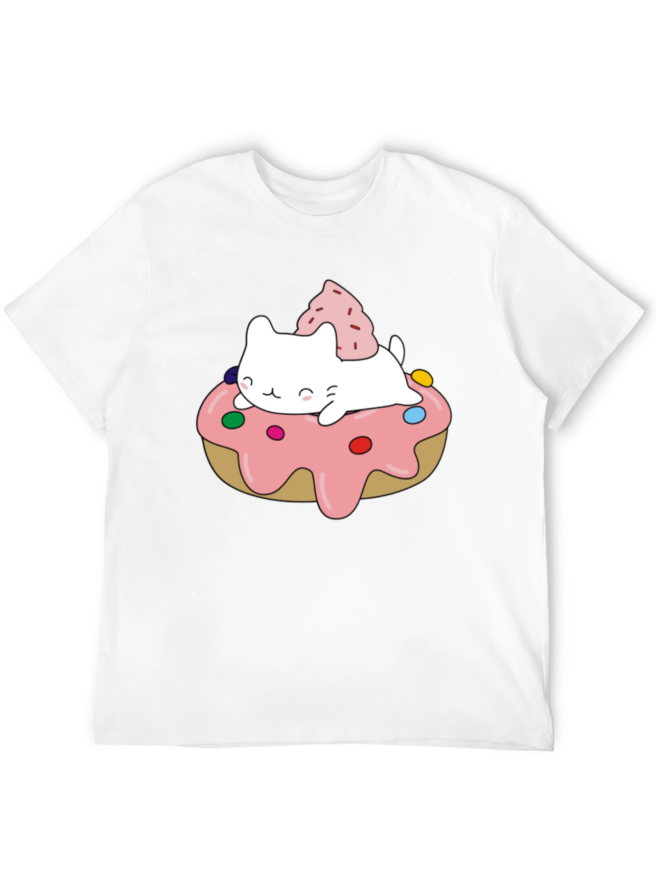 Cute Cat Donut T-Shirt - Sweet Style