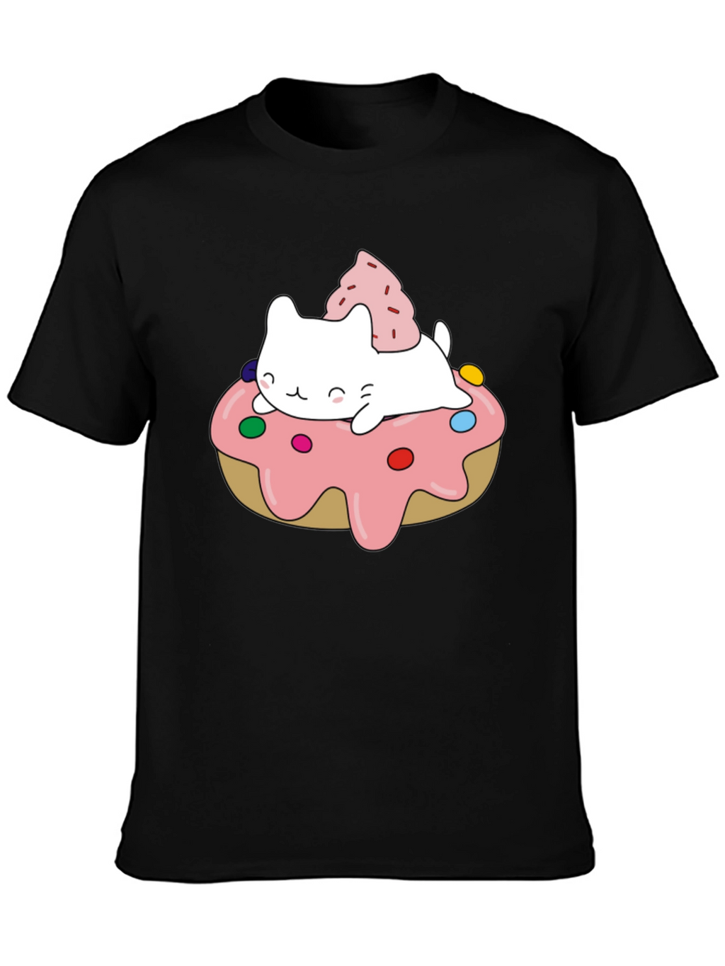 Cute Cat Donut T-Shirt - Sweet Style