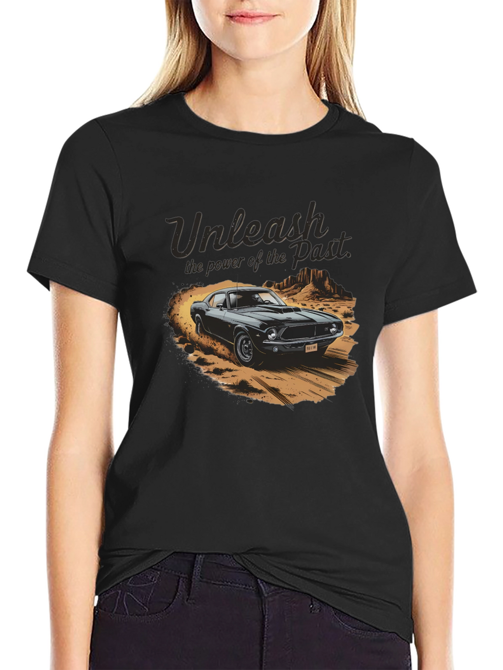 Unleash the Past Car Graphic T-Shirt