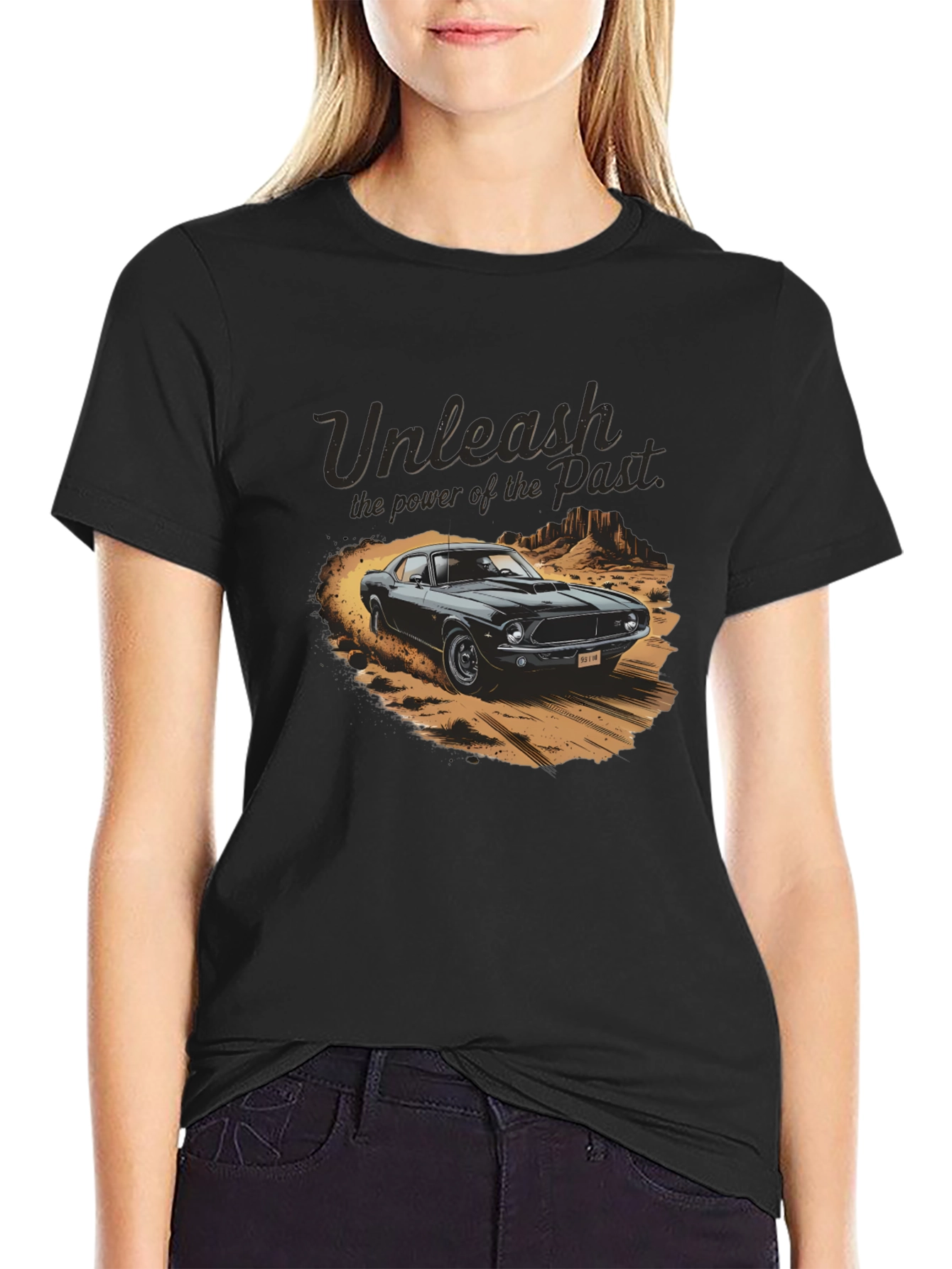 Unleash the Past Car Graphic T-Shirt