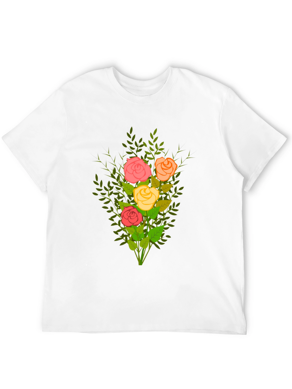 Floral Bouquet Tee - Stylish Graphic T-Shirt