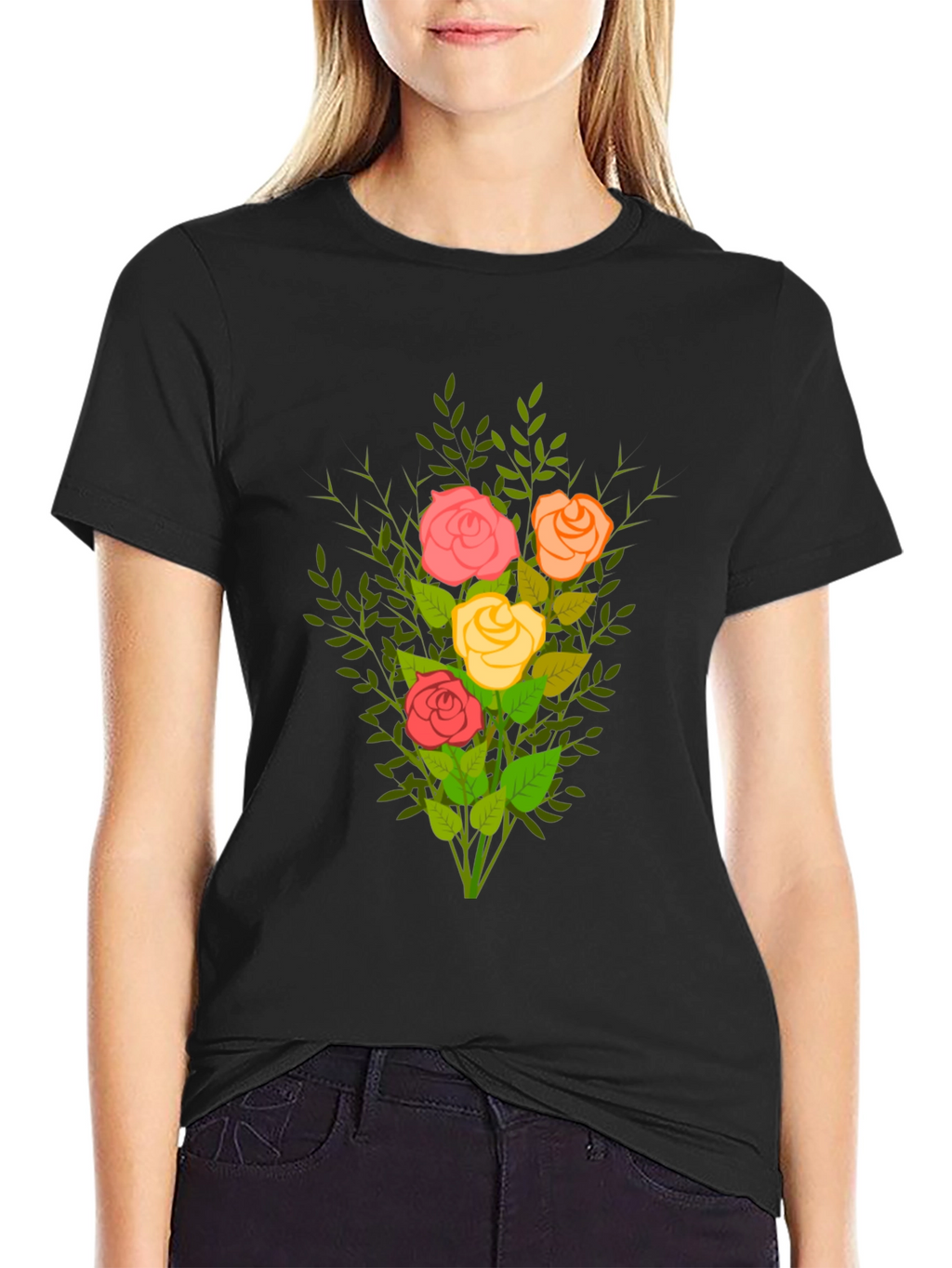 Floral Bouquet Tee - Stylish Graphic T-Shirt