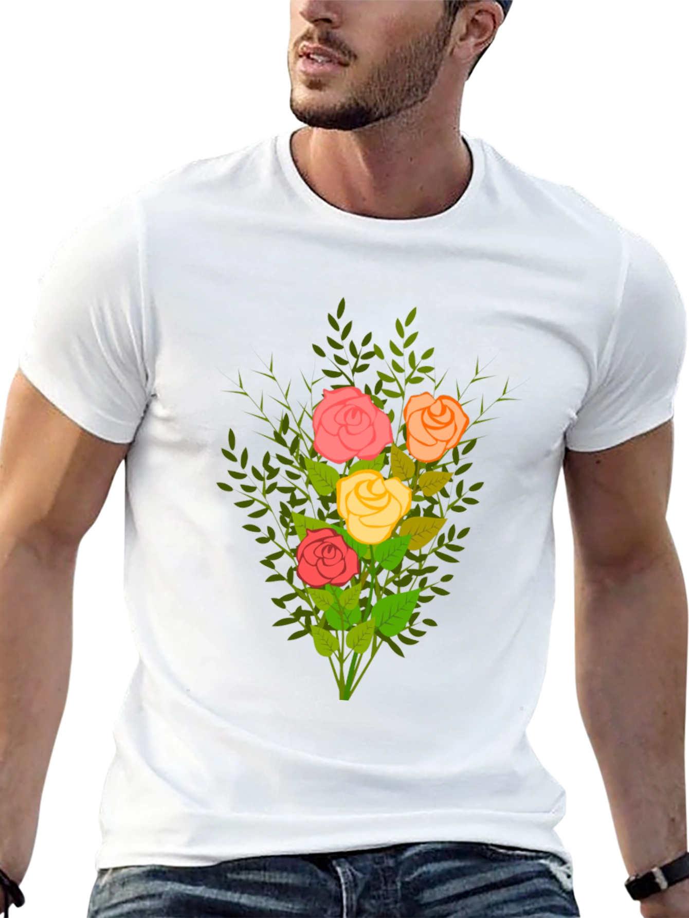 Floral Bouquet Tee - Stylish Graphic T-Shirt
