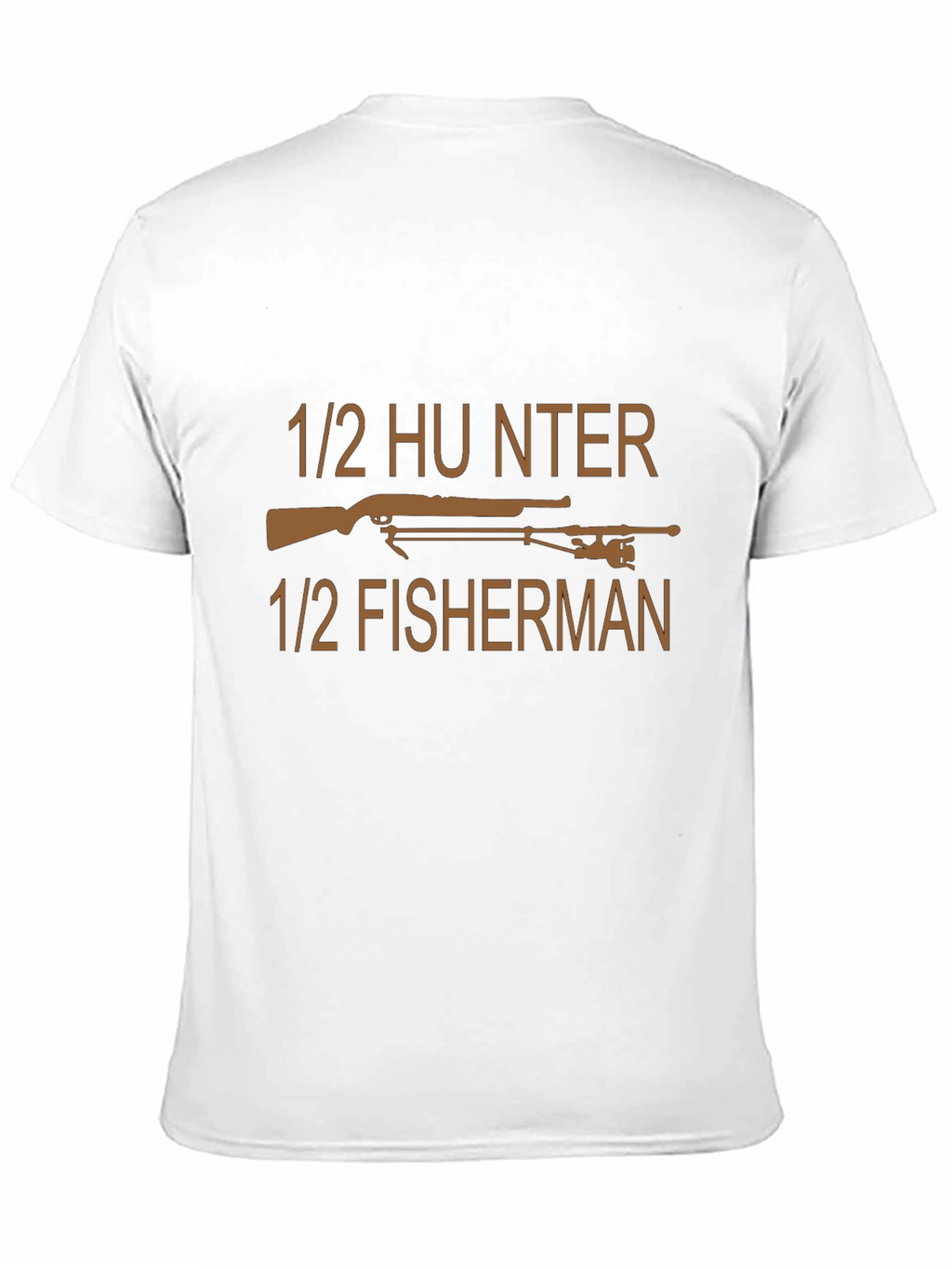 1/2 Hunter 1/2 Fisherman Black T-Shirt