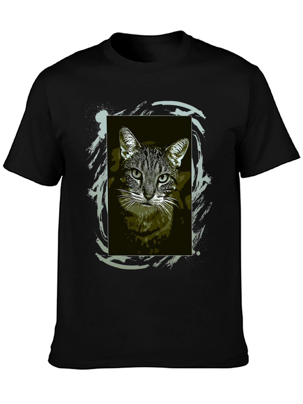 Cool Cat Graphic Tee - Black Unisex T-Shirt