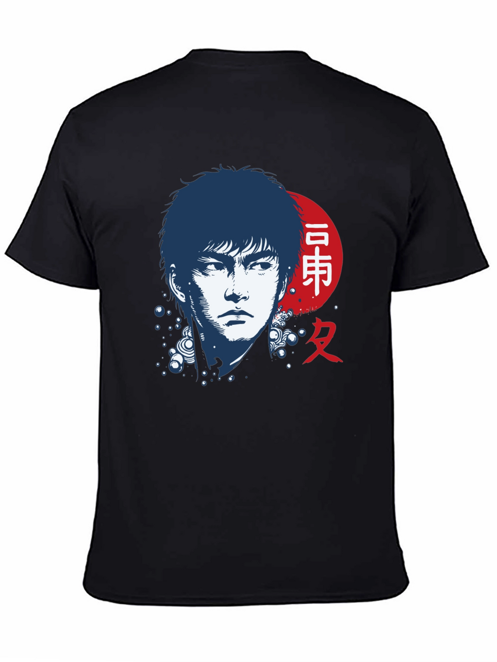 Japanese Art Style Black T-Shirt