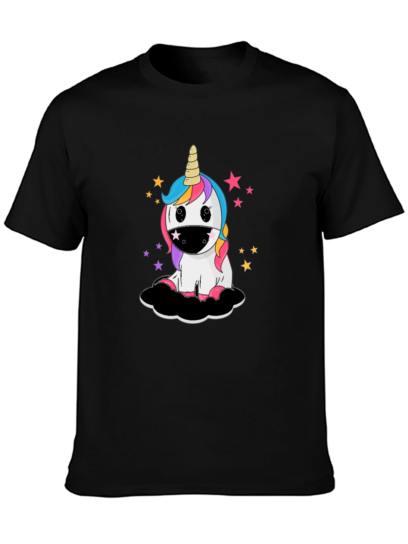 Unicorn Face Mask T-Shirt - Fun Graphic Tee