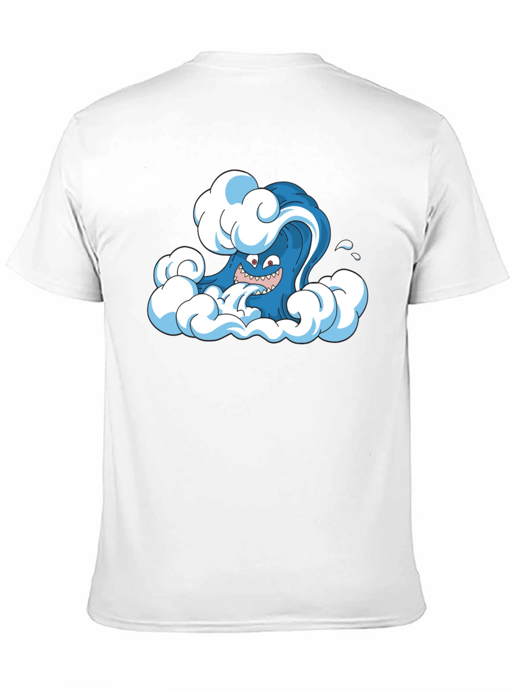 Cartoon Wave Black T-Shirt