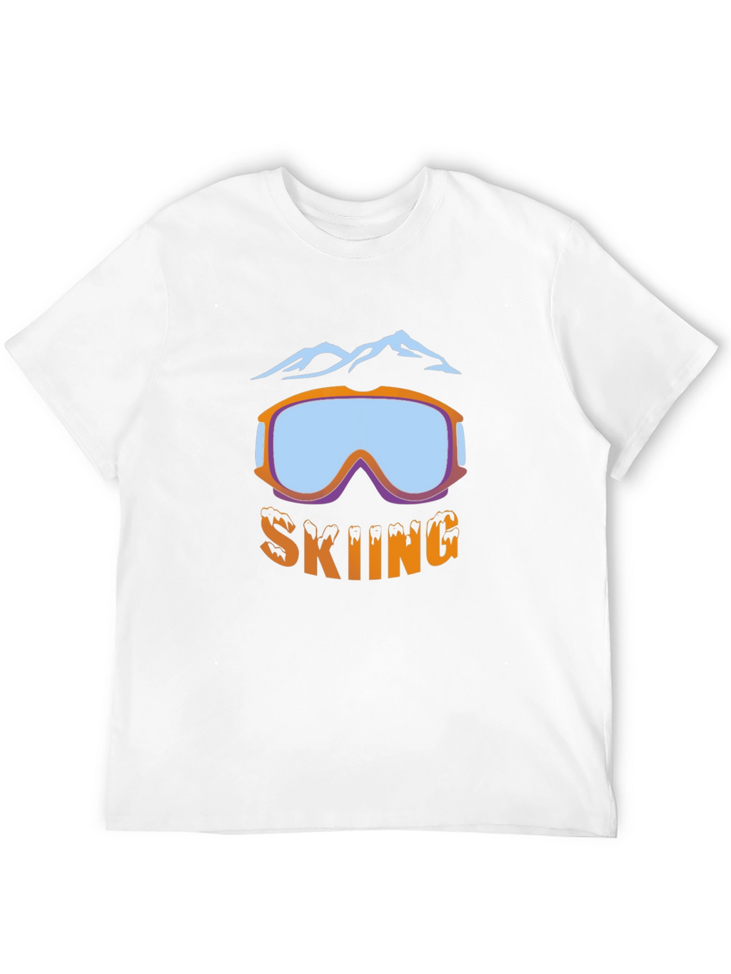 Skiing Goggles Graphic T-Shirt - Black