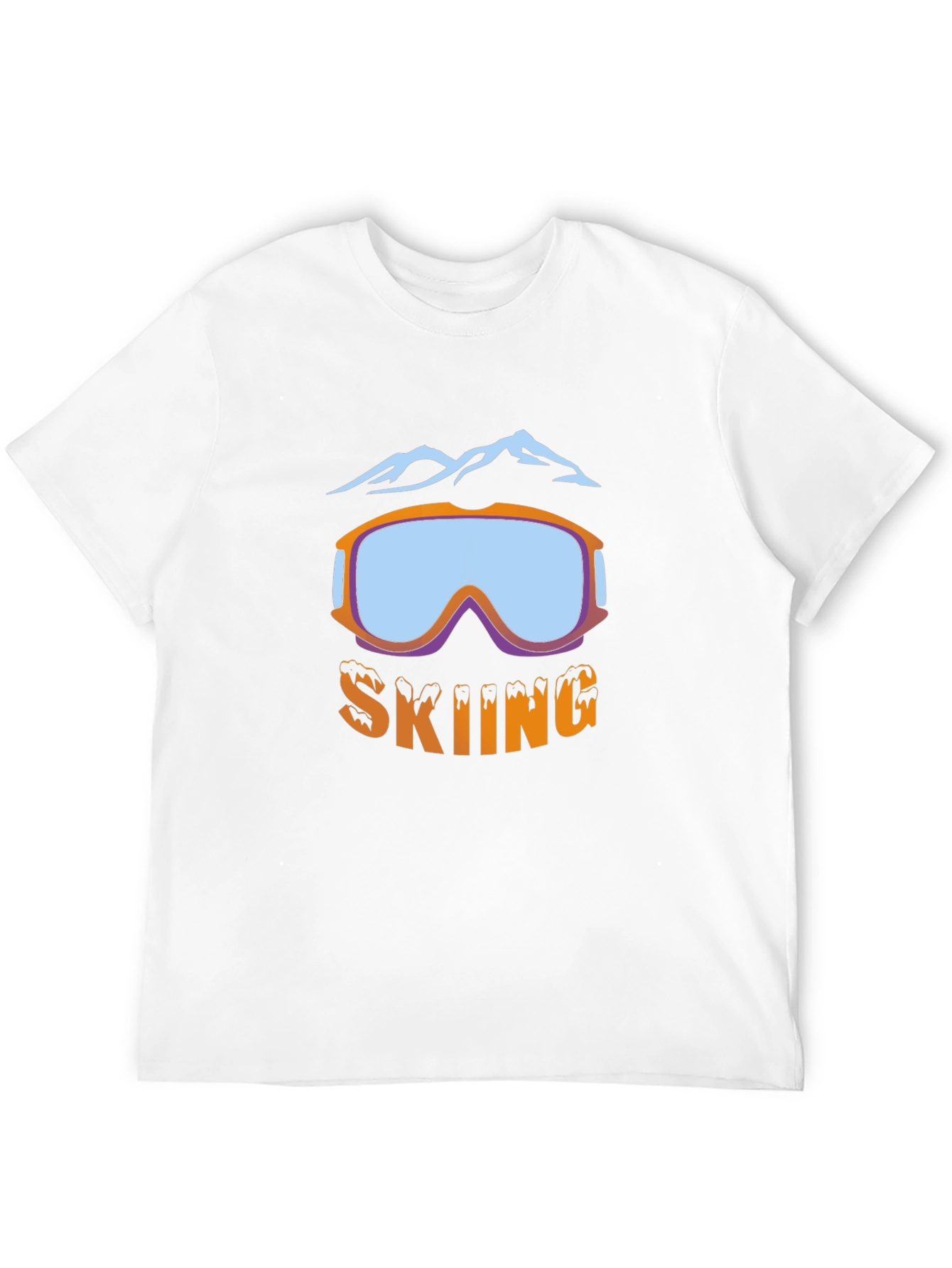 Skiing Goggles Graphic T-Shirt - Black
