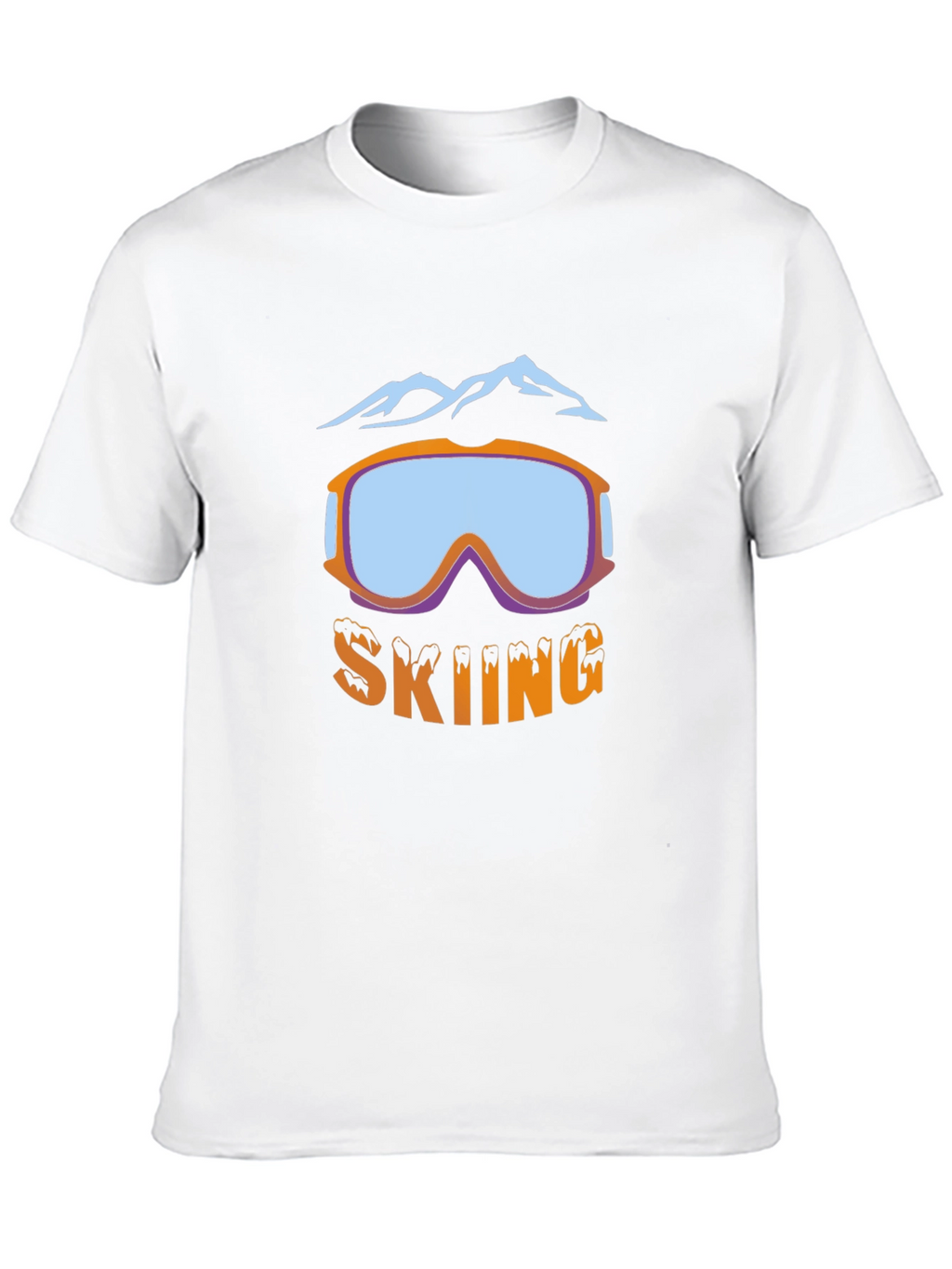 Skiing Goggles Graphic T-Shirt - Black