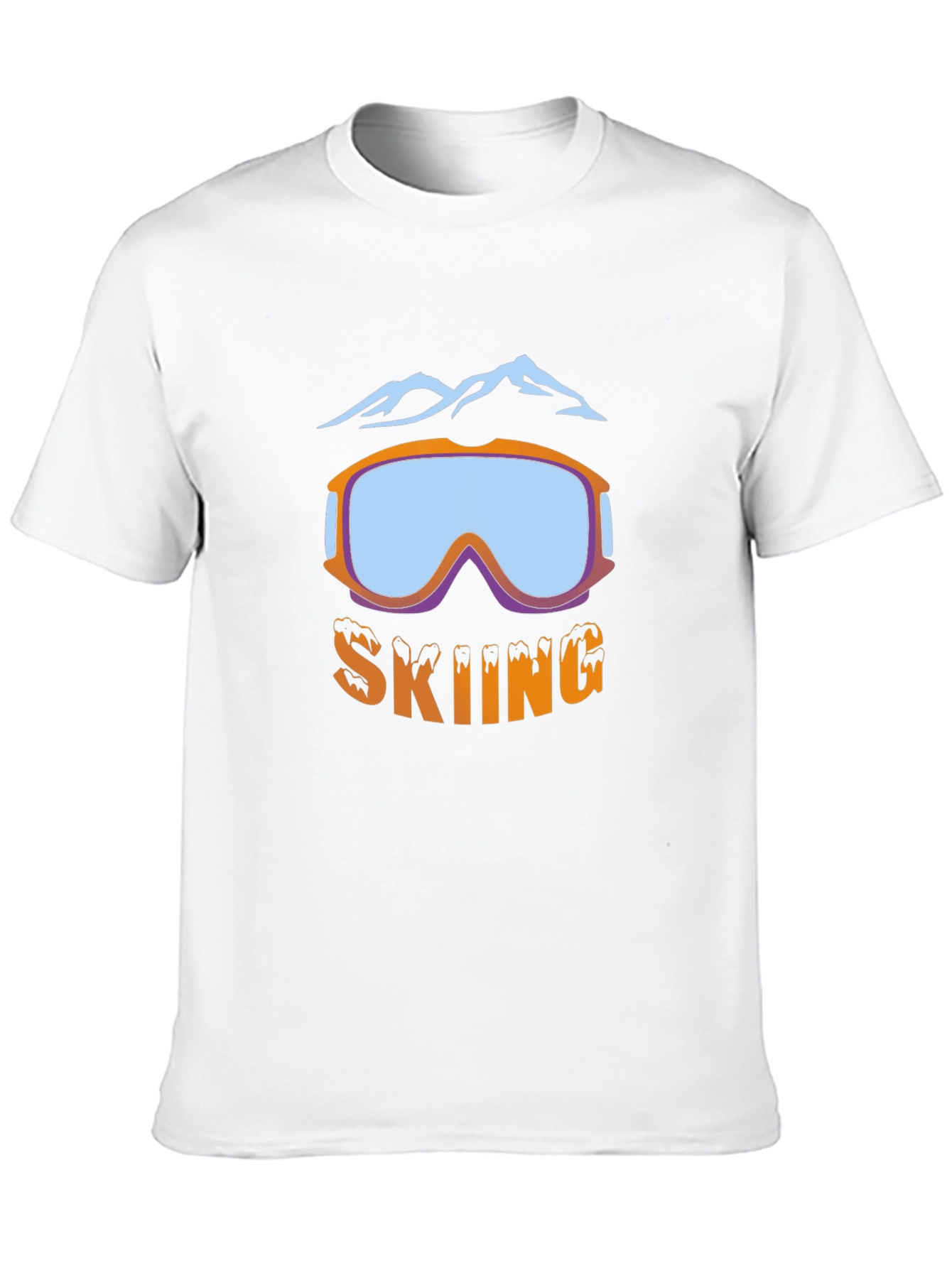 Skiing Goggles Graphic T-Shirt - Black