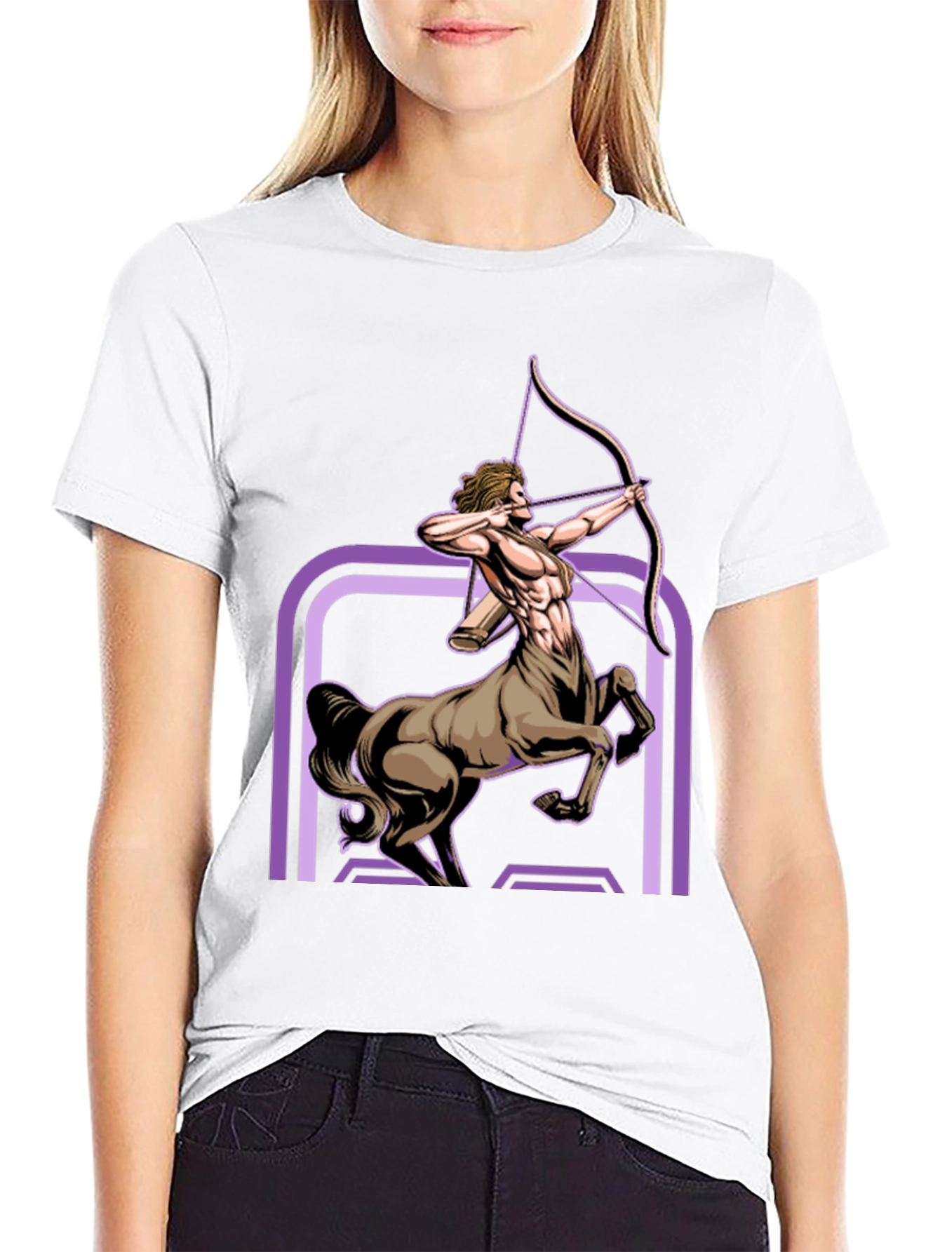 Sagittarius Centaur Graphic Tee - Black