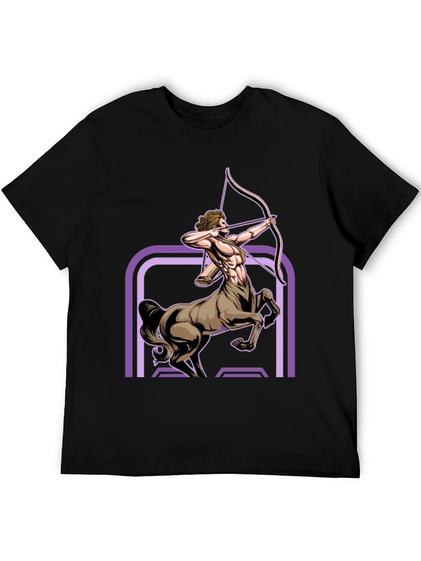 Sagittarius Centaur Graphic Tee - Black