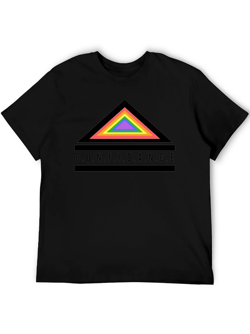 Confidence Rainbow Triangle Graphic Tee