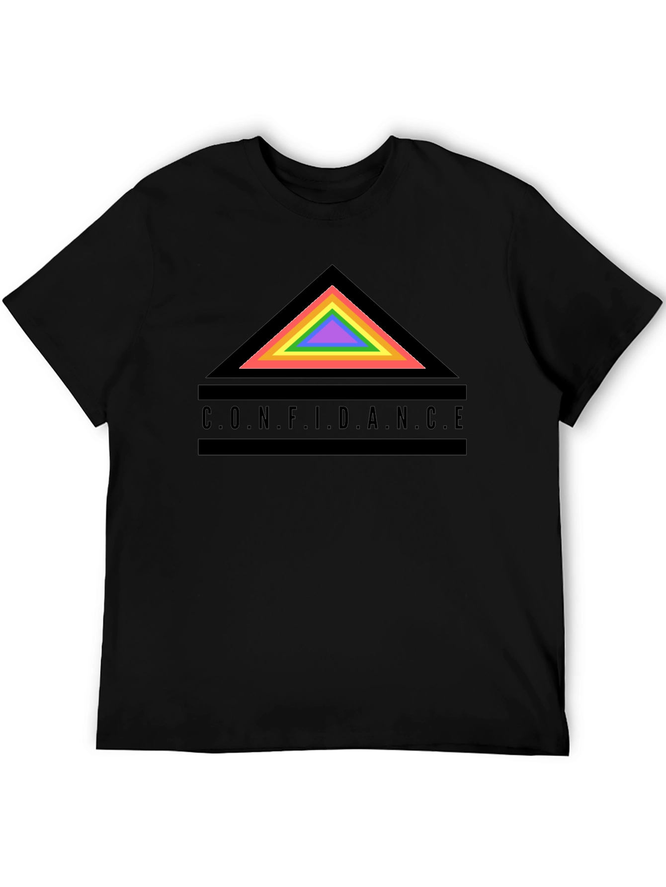 Confidence Rainbow Triangle Graphic Tee