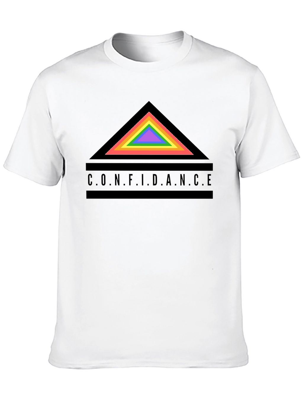 Confidence Rainbow Triangle Graphic Tee