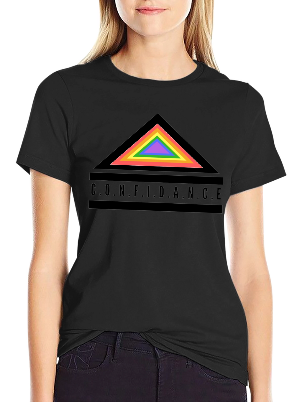 Confidence Rainbow Triangle Graphic Tee