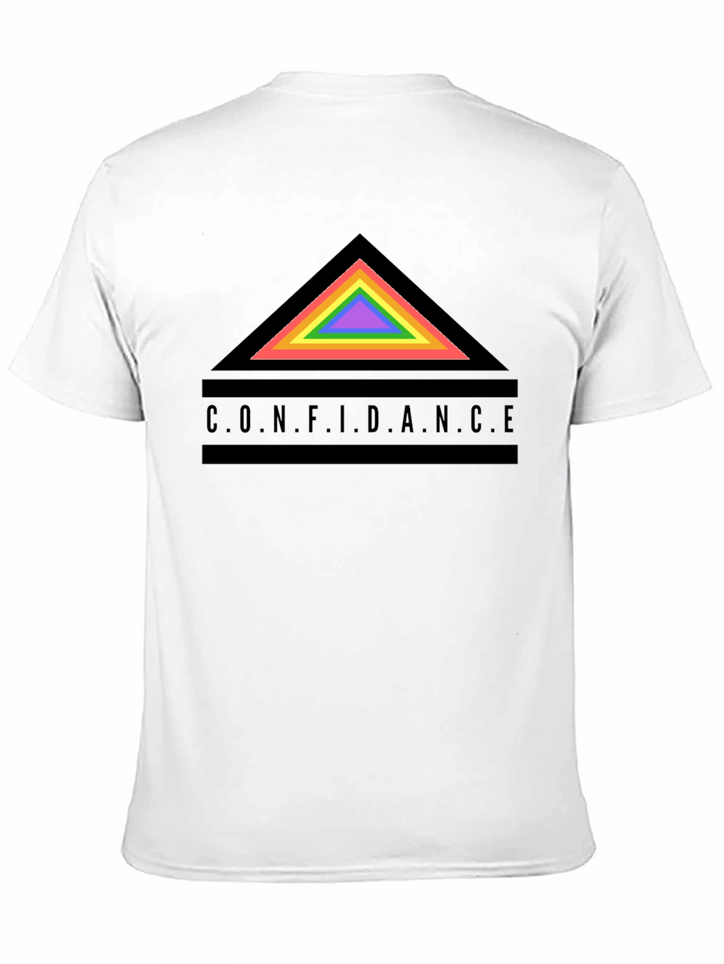 Confidence Rainbow Triangle Graphic Tee