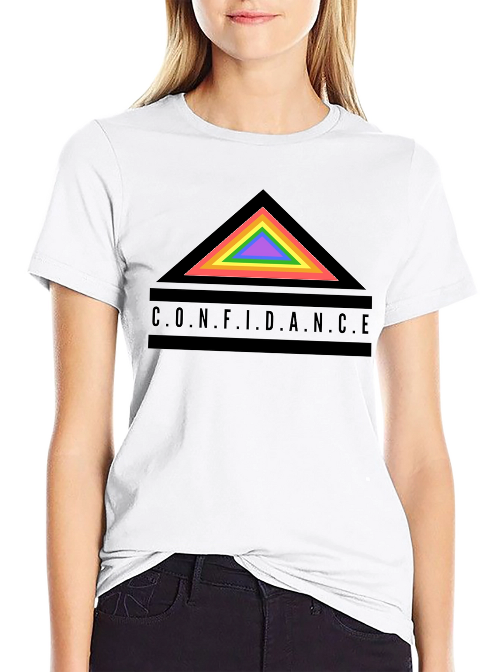 Confidence Rainbow Triangle Graphic Tee