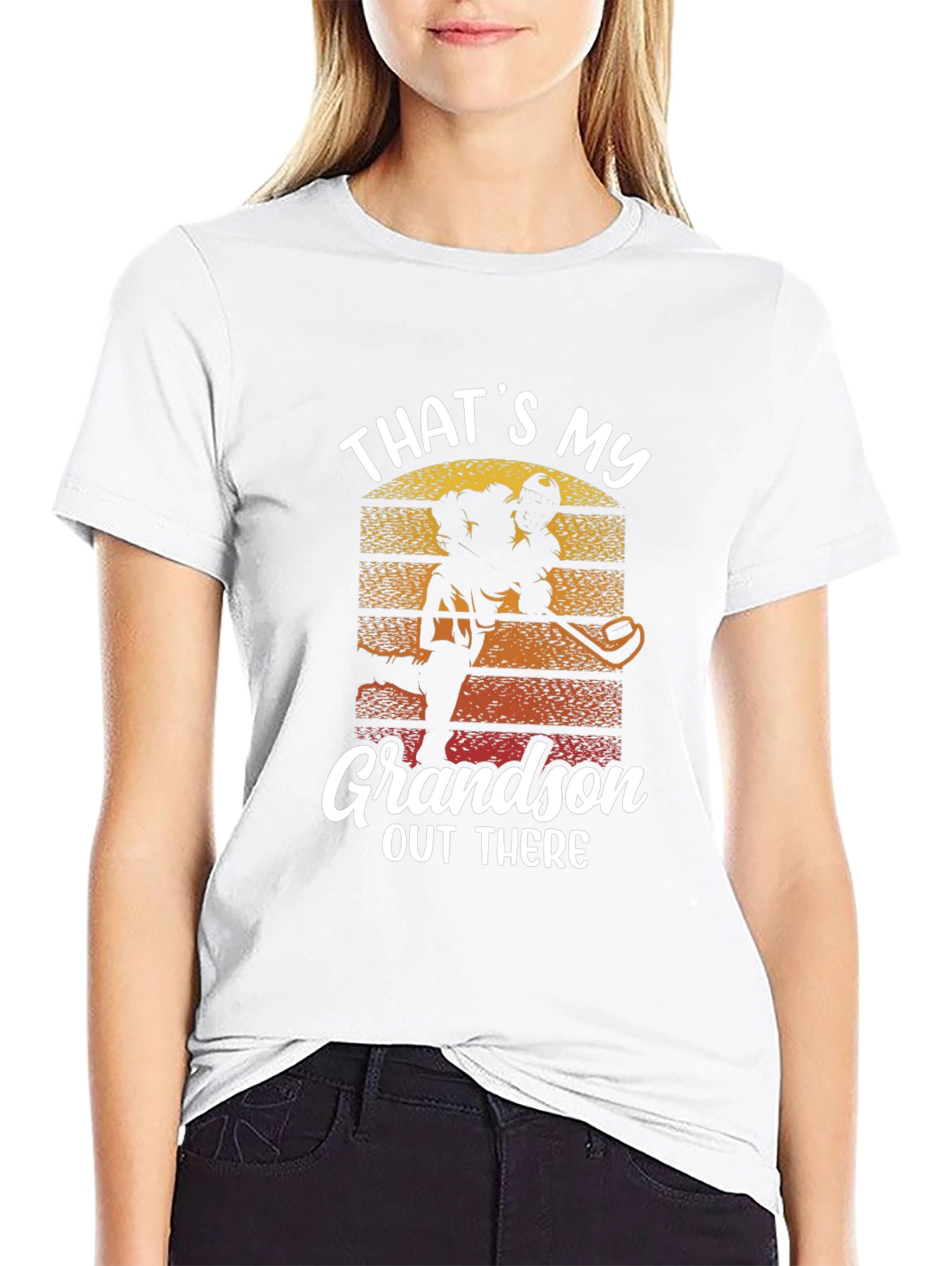 Thats My Grandson T-Shirt - Hockey Silhouette
