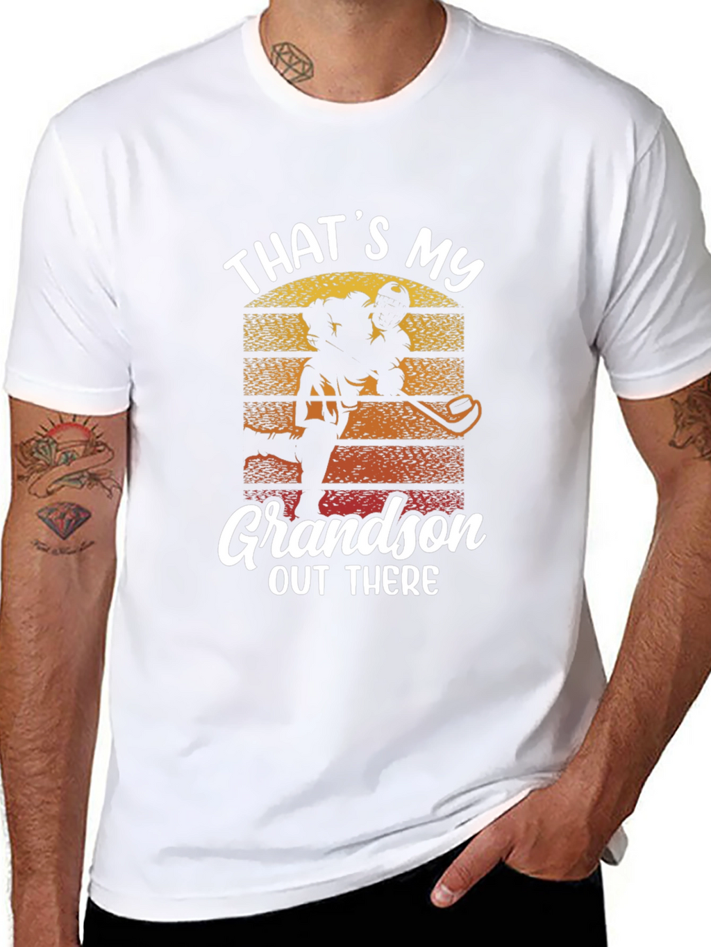 Thats My Grandson T-Shirt - Hockey Silhouette