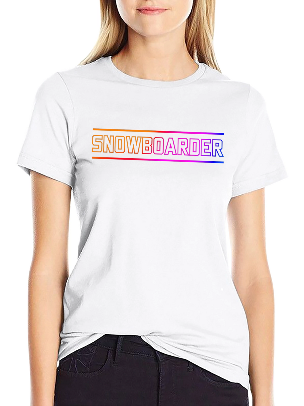 Snowboarder Graphic Tee - Cool Gradient Design