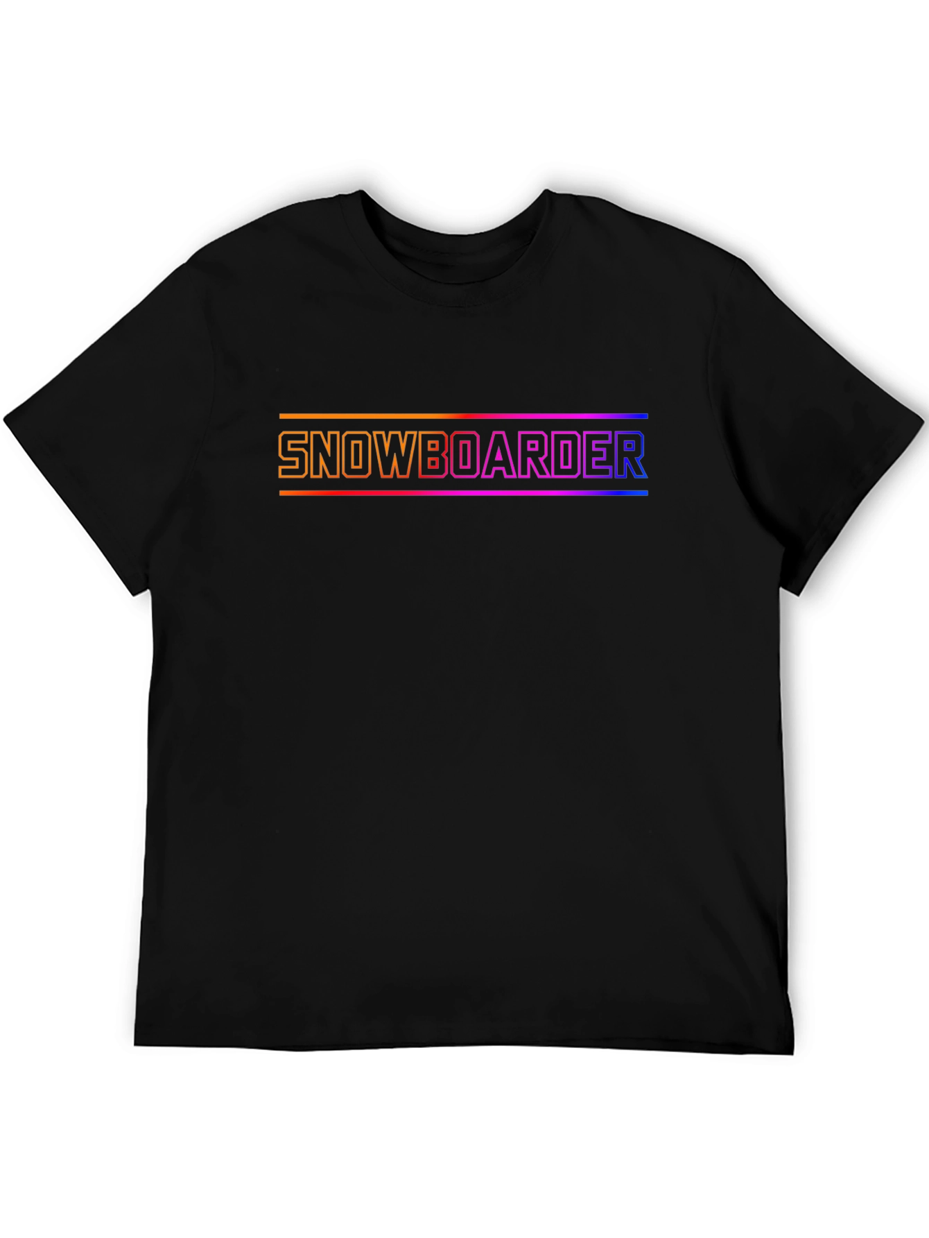 Snowboarder Graphic Tee - Cool Gradient Design
