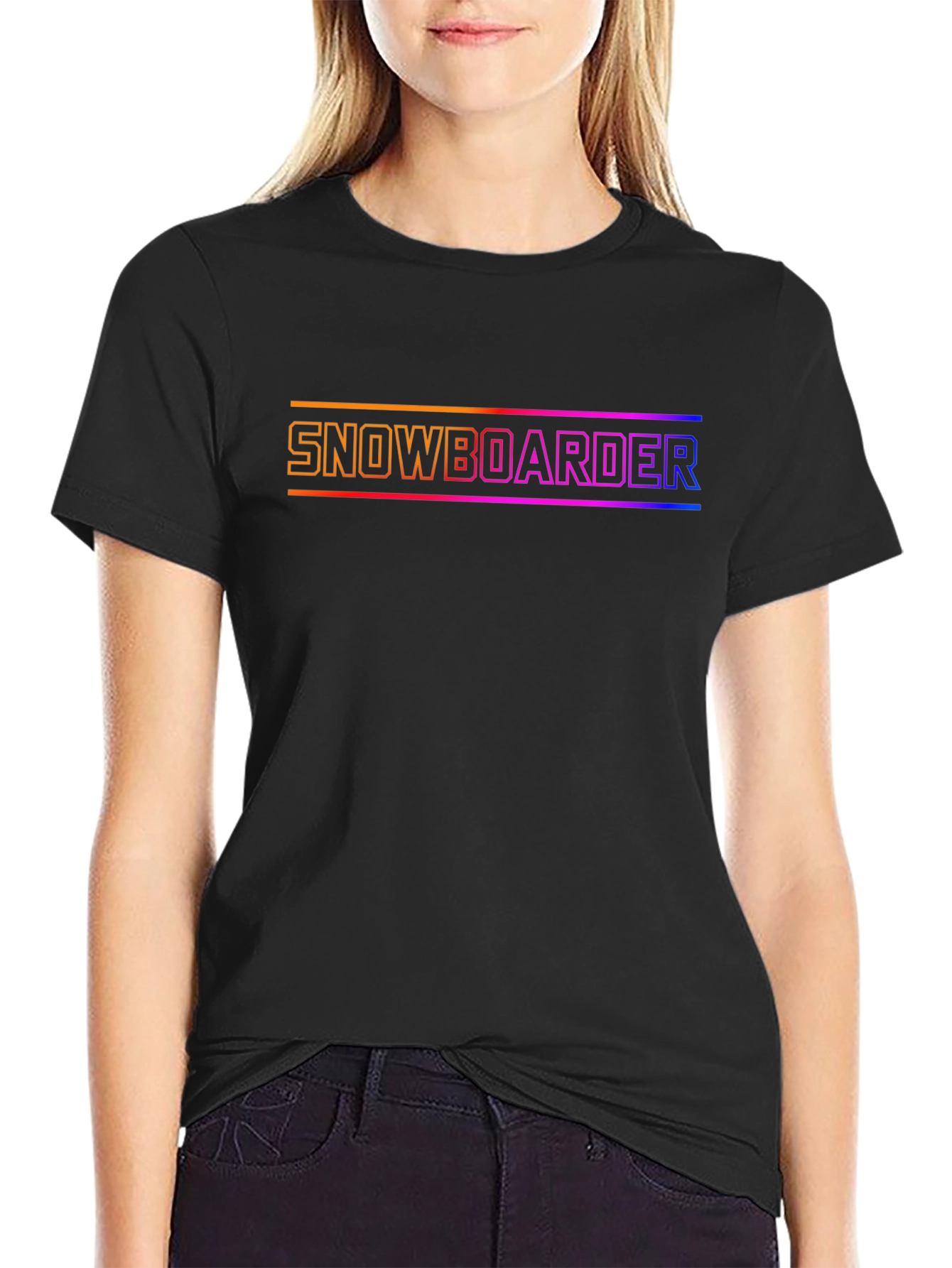 Snowboarder Graphic Tee - Cool Gradient Design