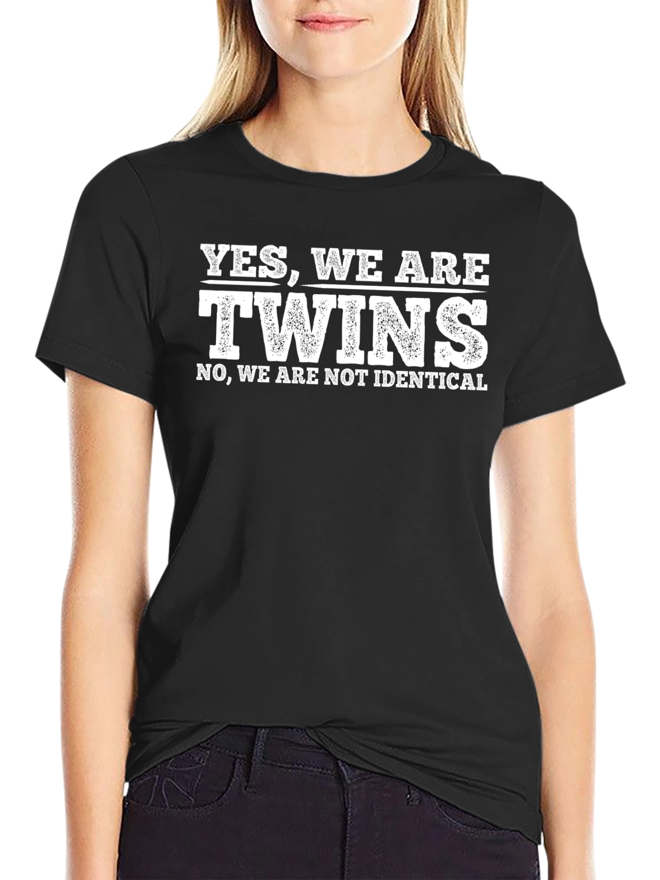 Twins T-Shirt: Yes We Are Twins Not Identical