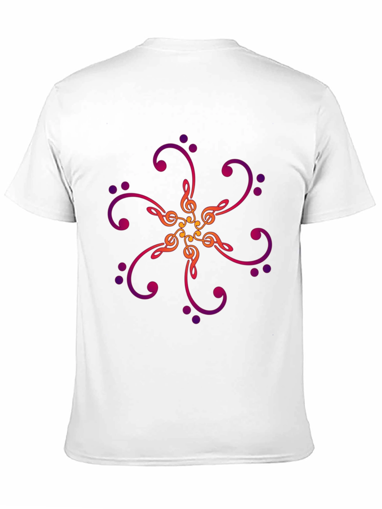 Musical Notes Graphic Print Black T-Shirt