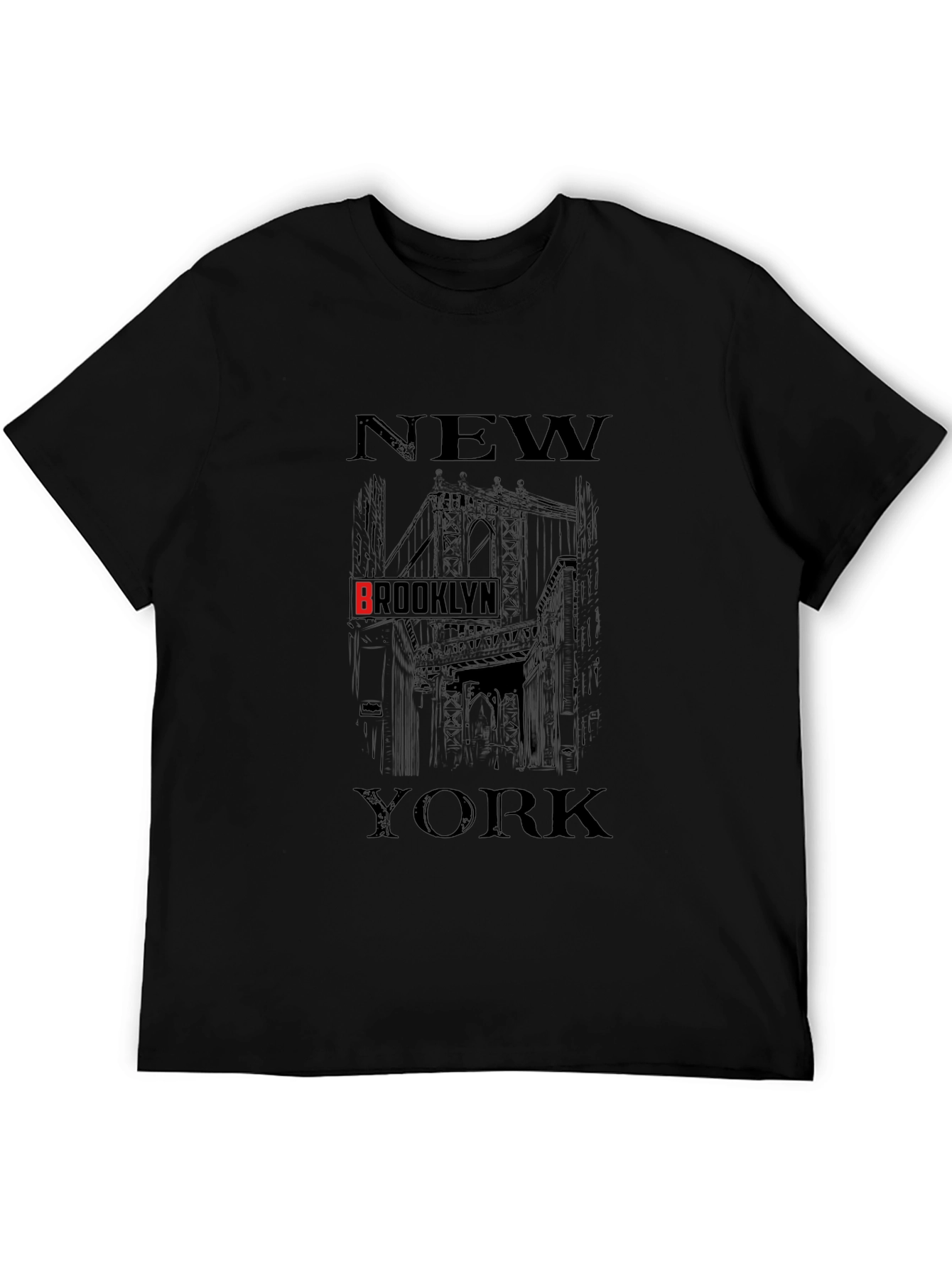 New York Brooklyn Black Graphic T-Shirt