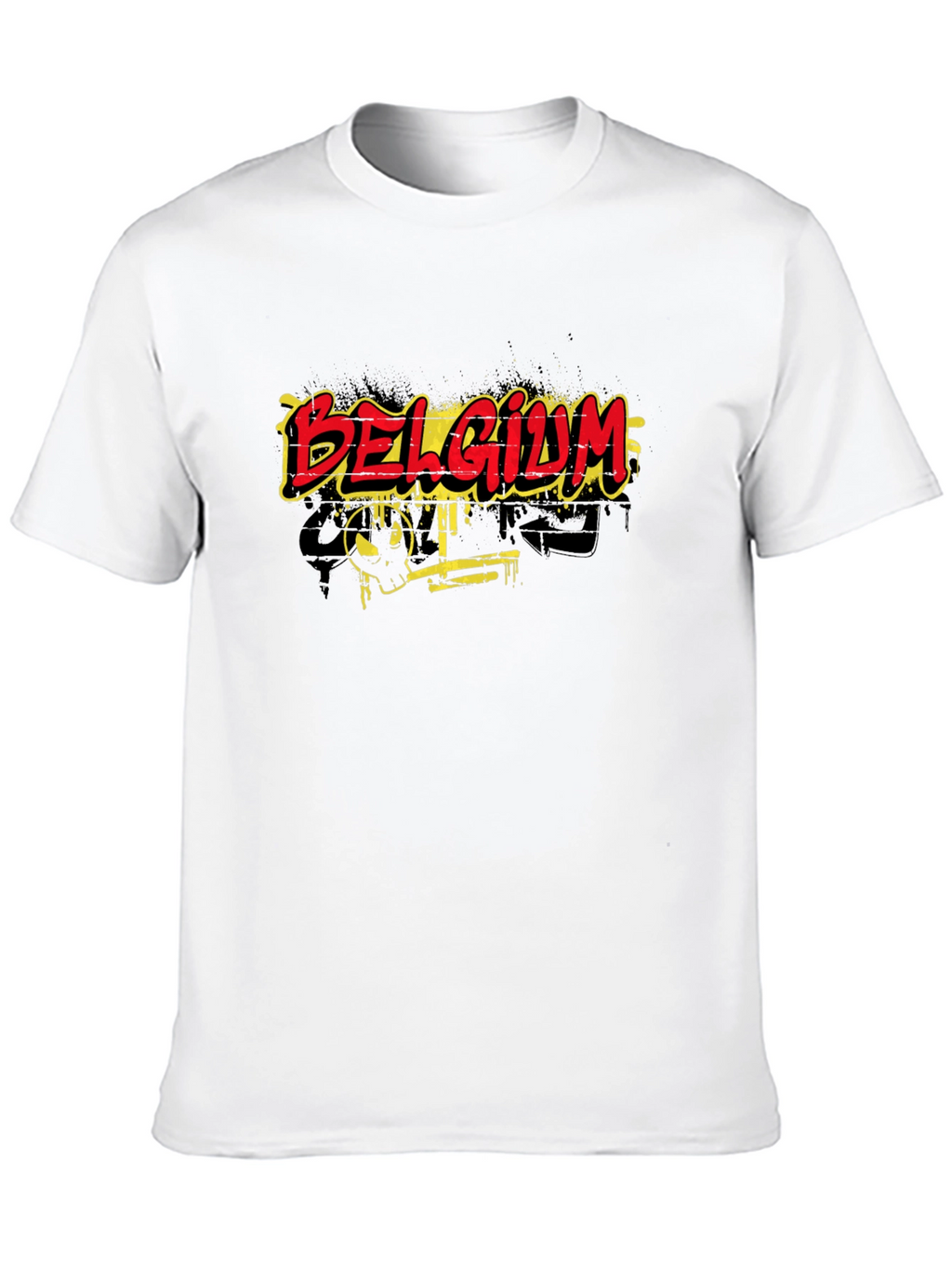 Belgium Graphic Print Black T-Shirt