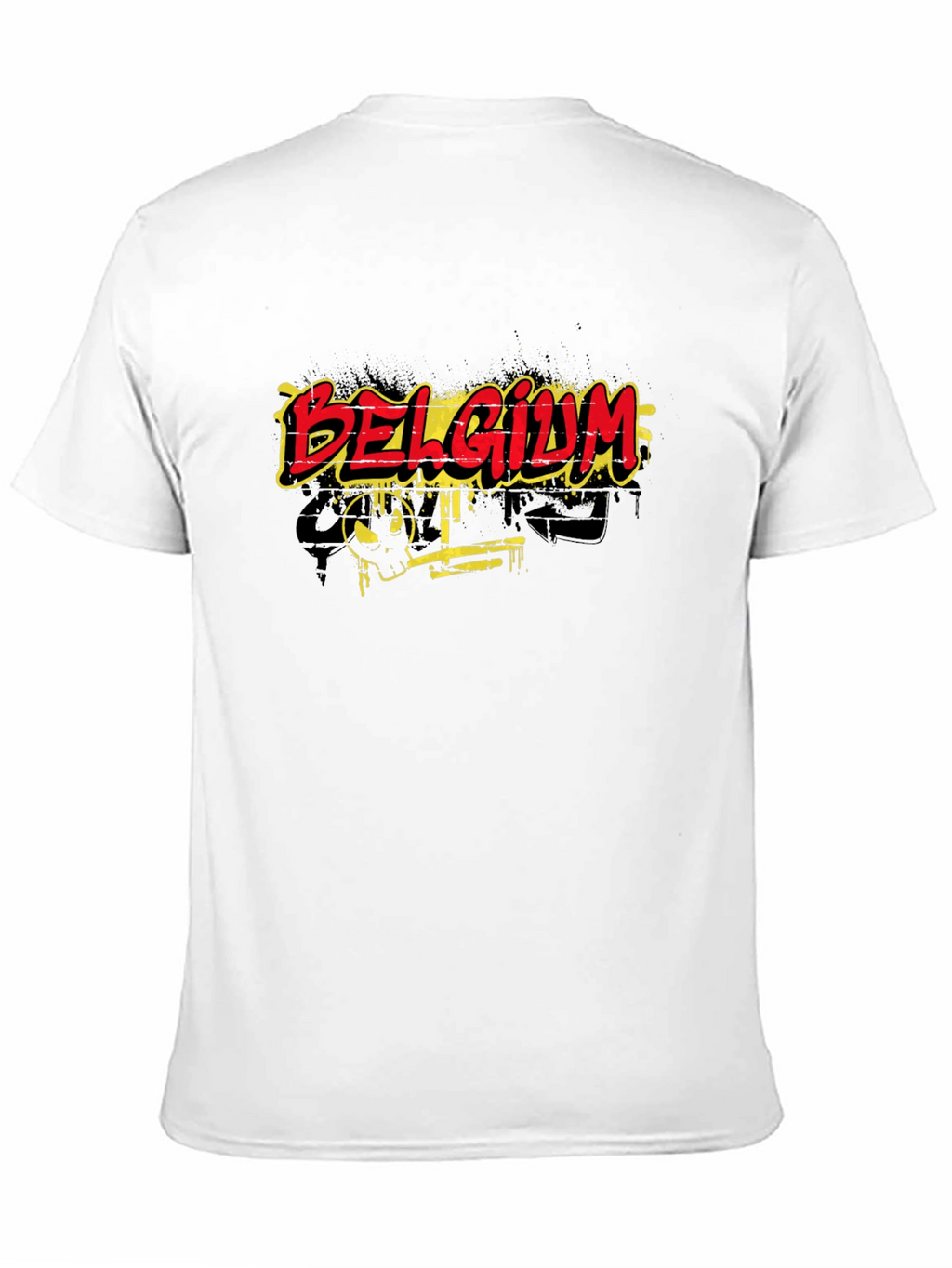 Belgium Graphic Print Black T-Shirt