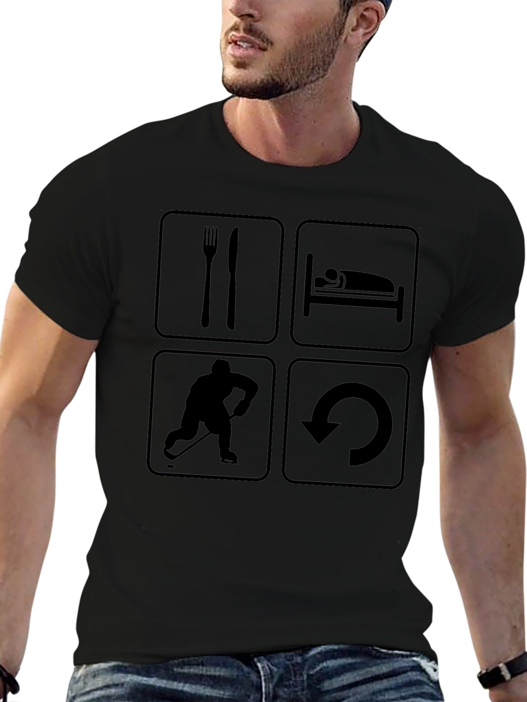 Eat Sleep Hockey Repeat T-Shirt