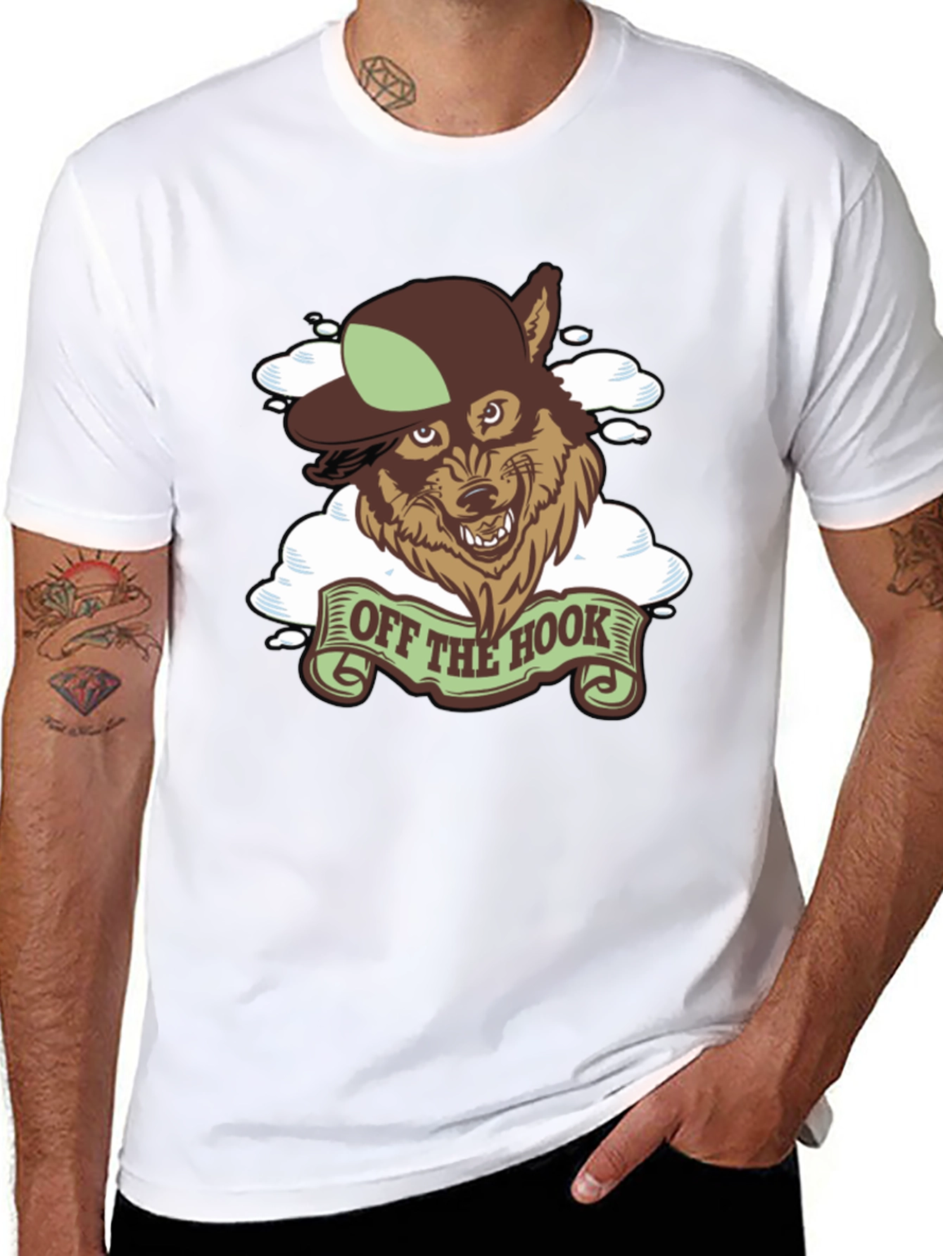 Off The Hook Wolf Graphic Tee