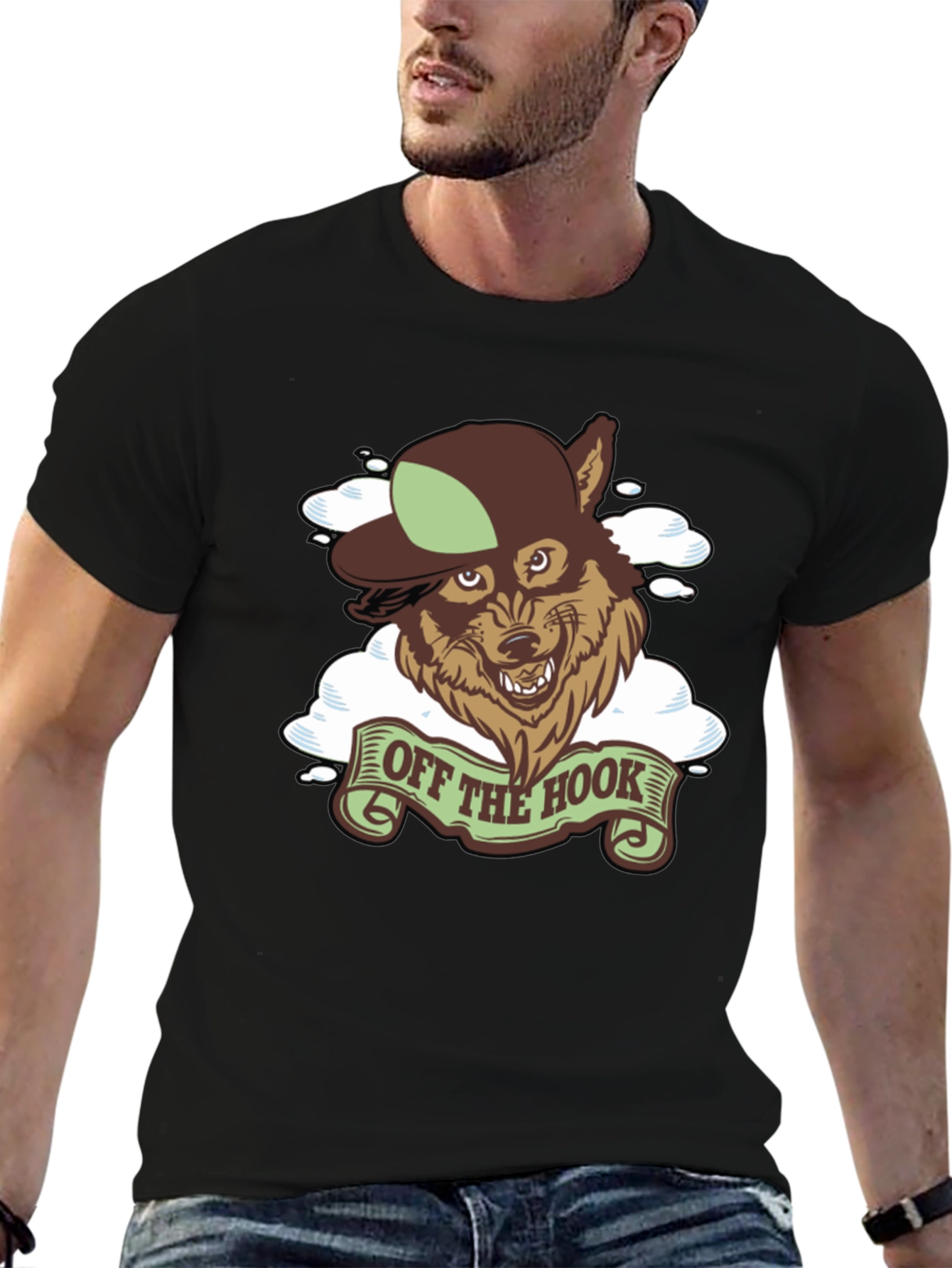 Off The Hook Wolf Graphic Tee