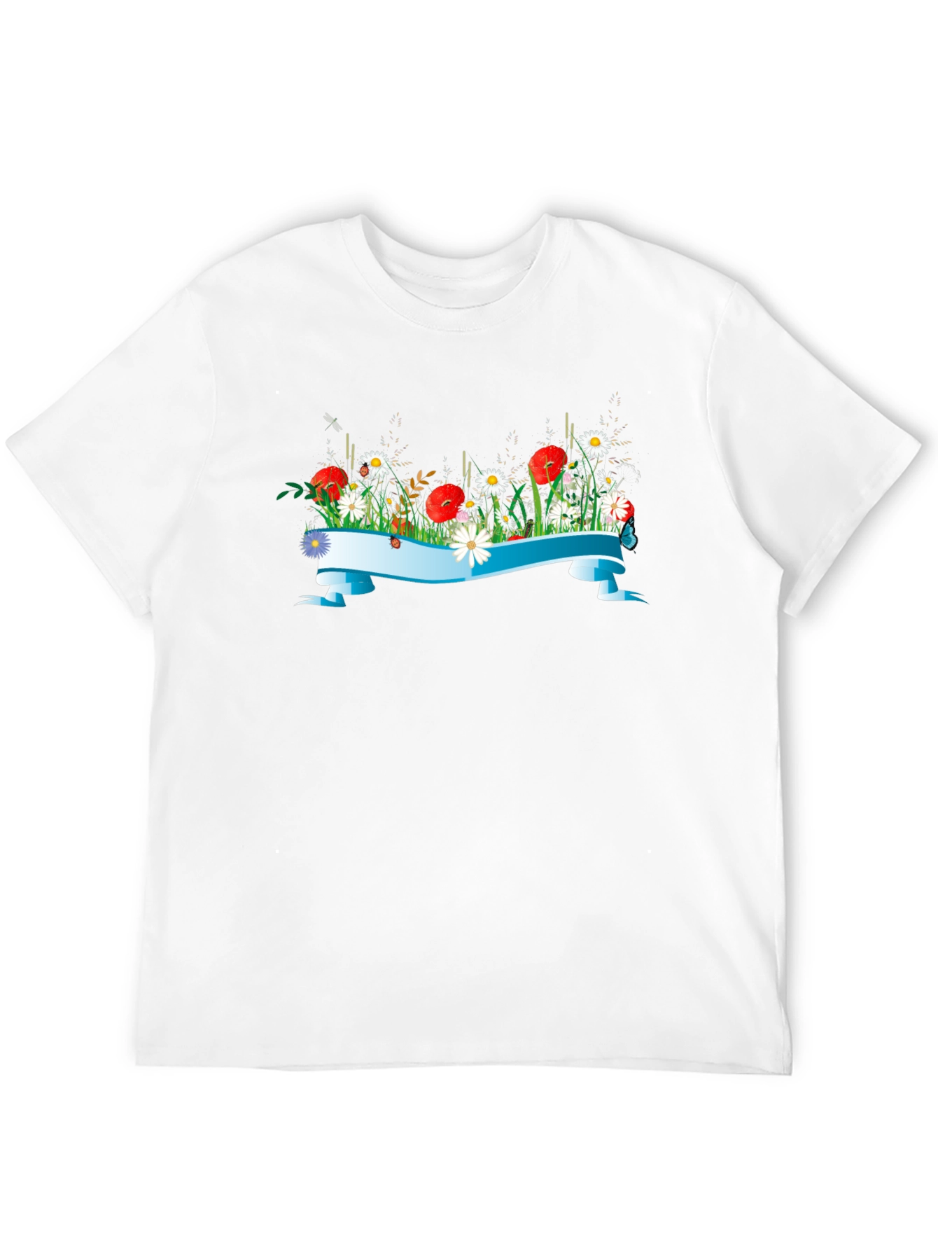 Floral Ribbon Graphic T-Shirt