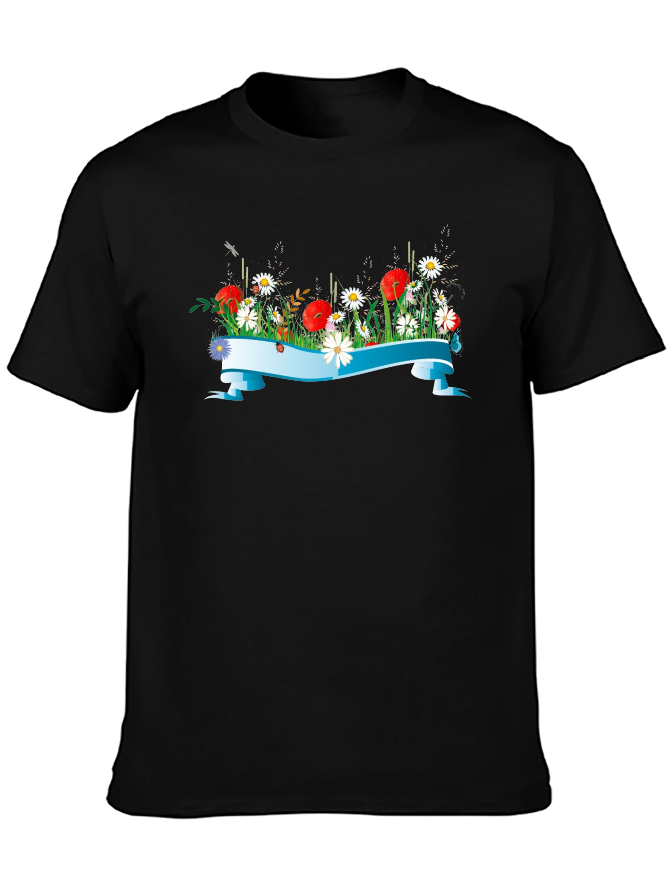Floral Ribbon Graphic T-Shirt