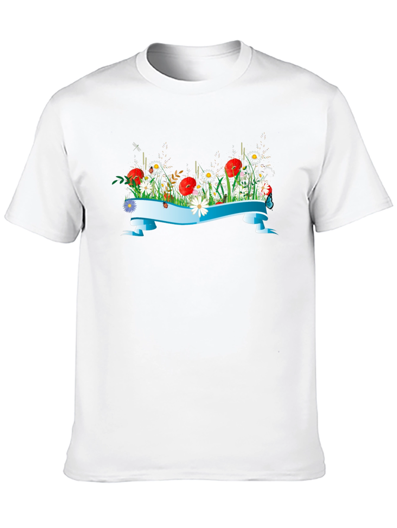 Floral Ribbon Graphic T-Shirt