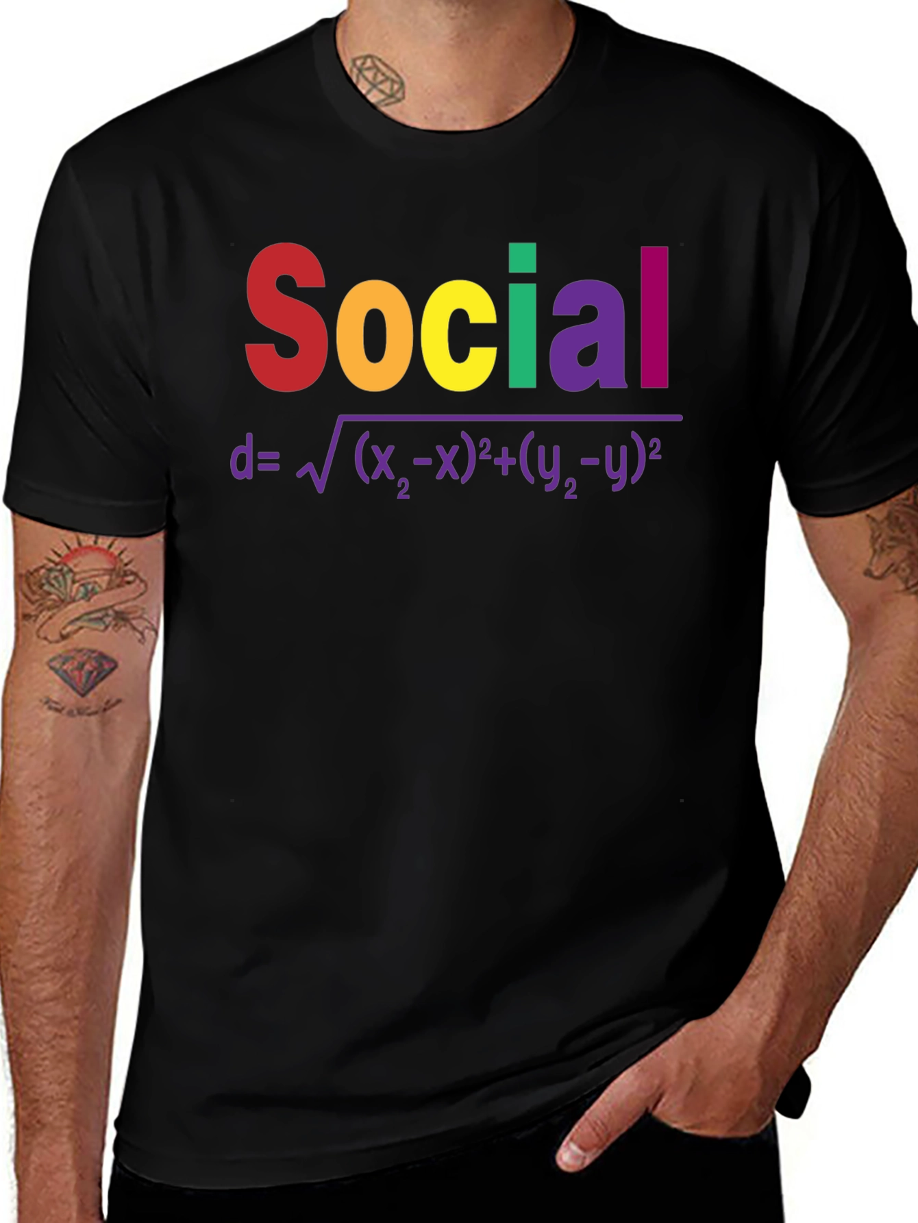 Social Distance T-Shirt Math Formula Tee