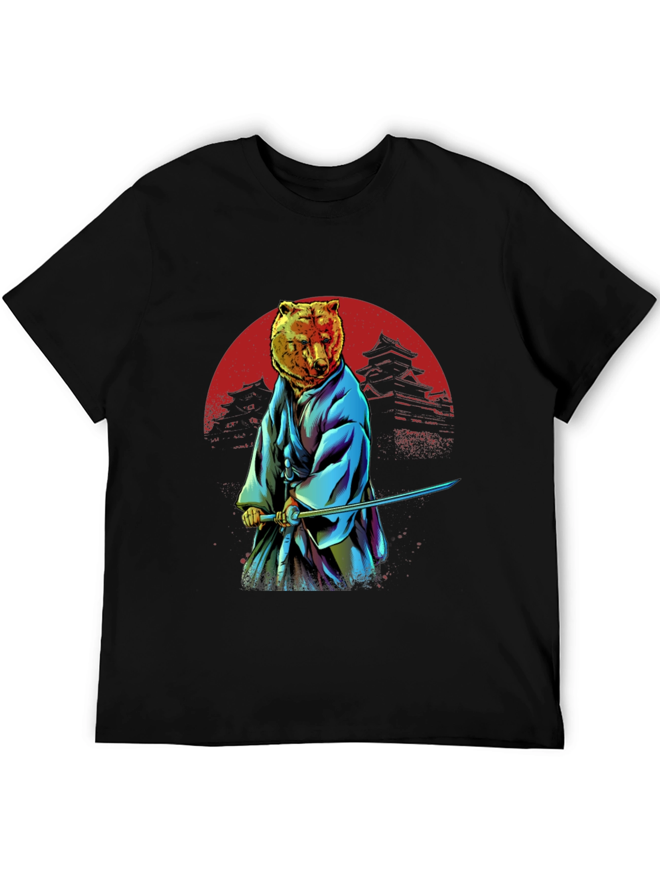 Samurai Bear T-Shirt - Unique Graphic Tee