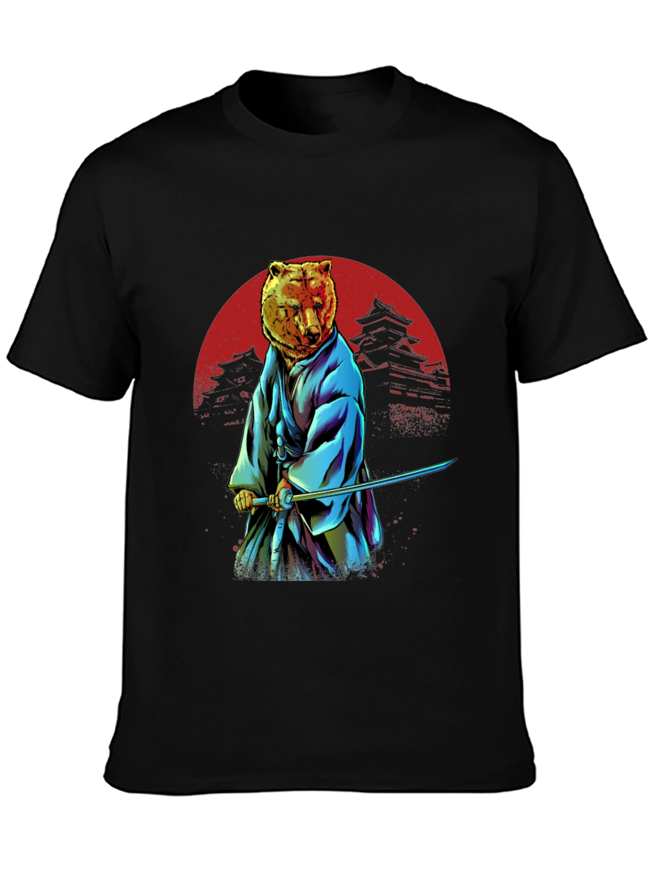 Samurai Bear T-Shirt - Unique Graphic Tee